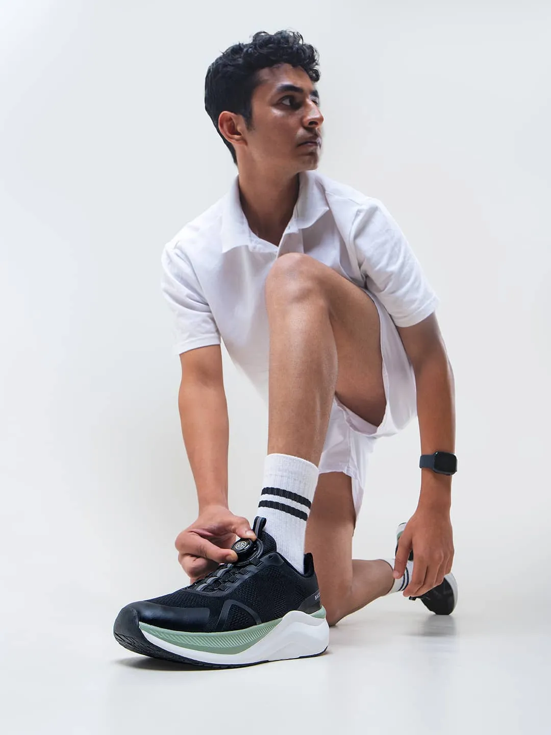 Stride Easy photo shoot Bacca Bucci ION Glide ??Advanced Performance Sports Shoes with Rotary Lacing