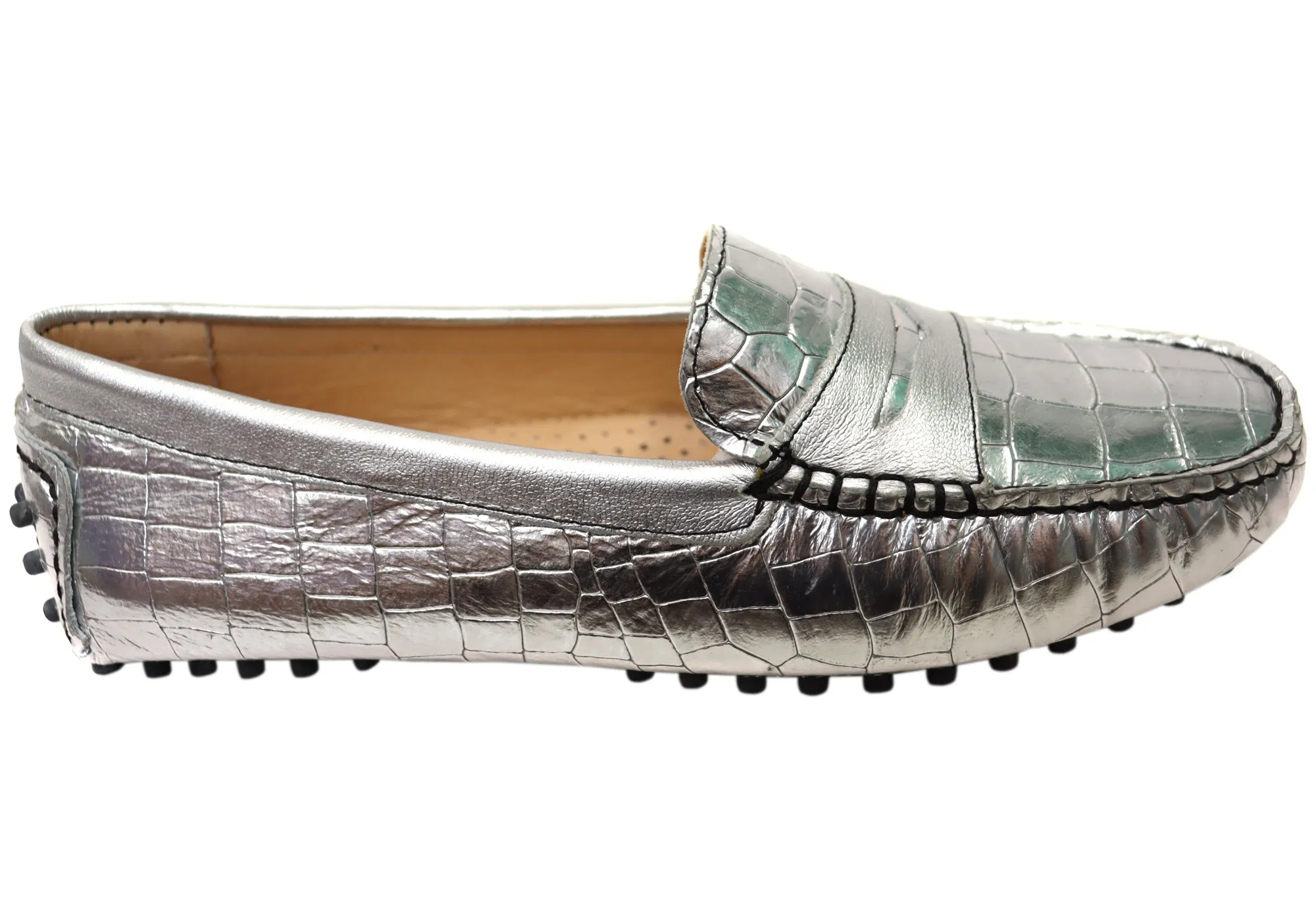 Urban Life Balanced Style Savelli Stephanie Womens Comfort Leather Loafer Shoes Made In Brazil