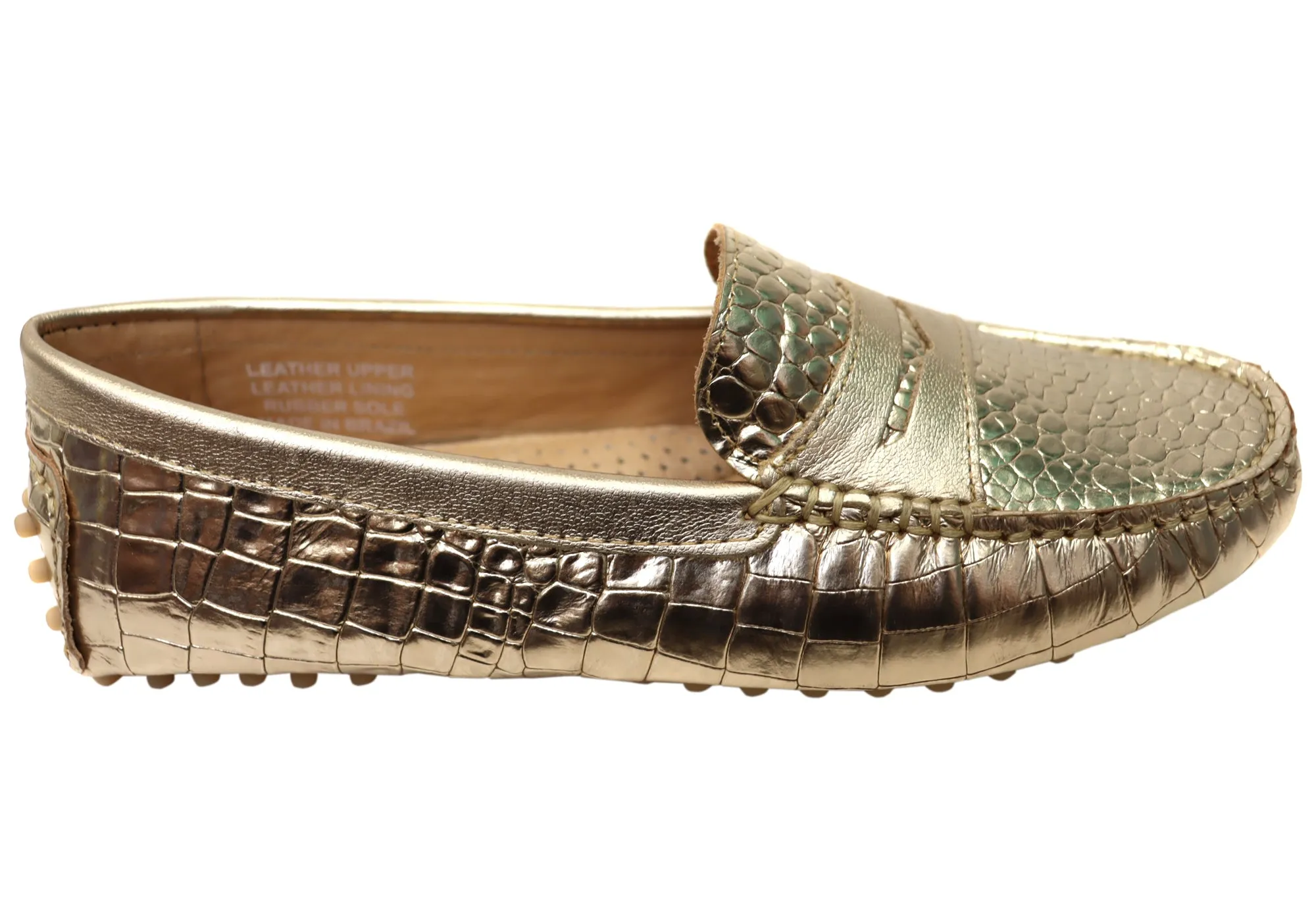Savelli Stephanie Womens Comfort Leather Loafer Shoes Made In Brazil High Quality Leather Men Mode