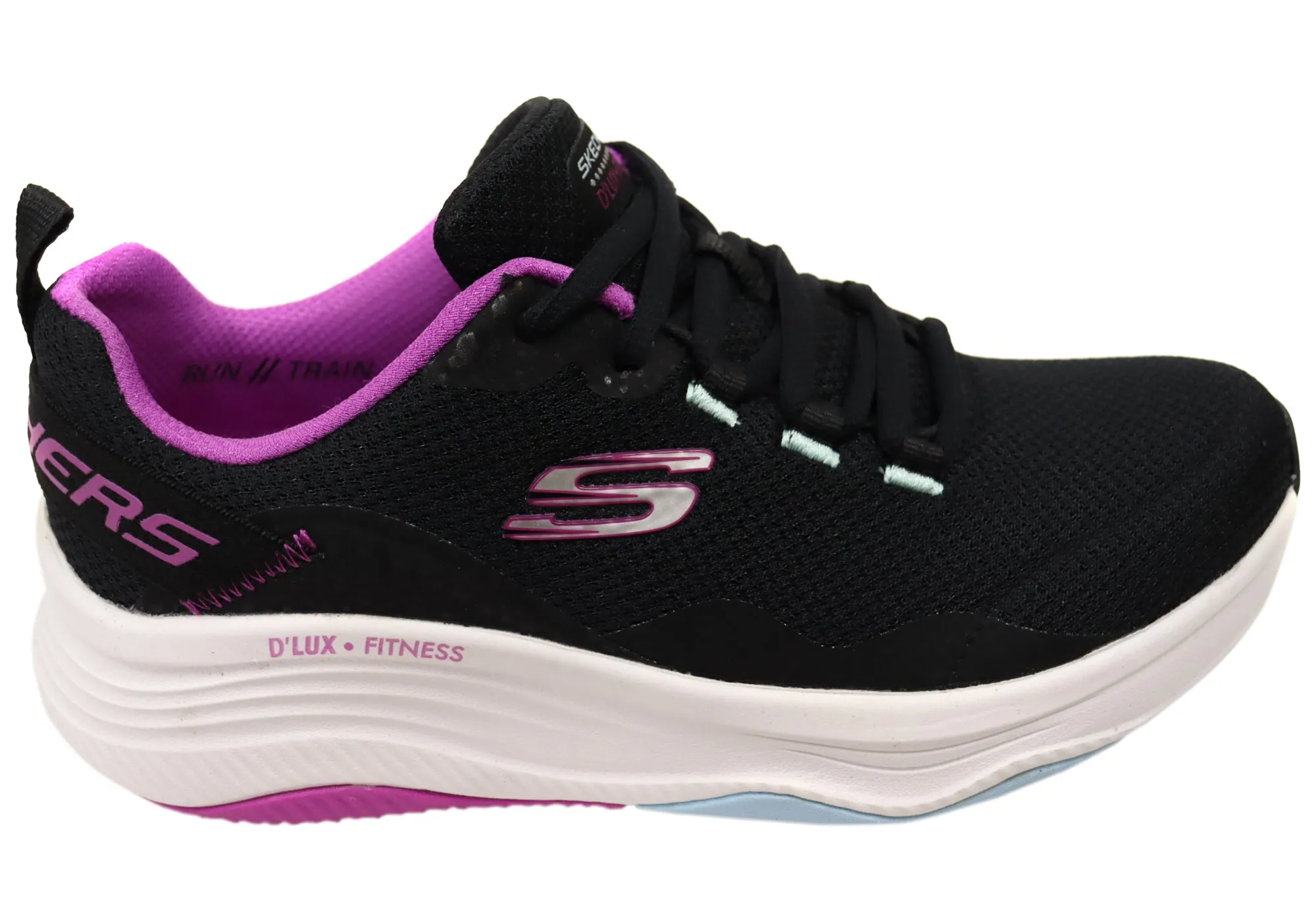 Skechers Womens D Lux Fitness Comfortable Memory Foam Shoes Cushion max