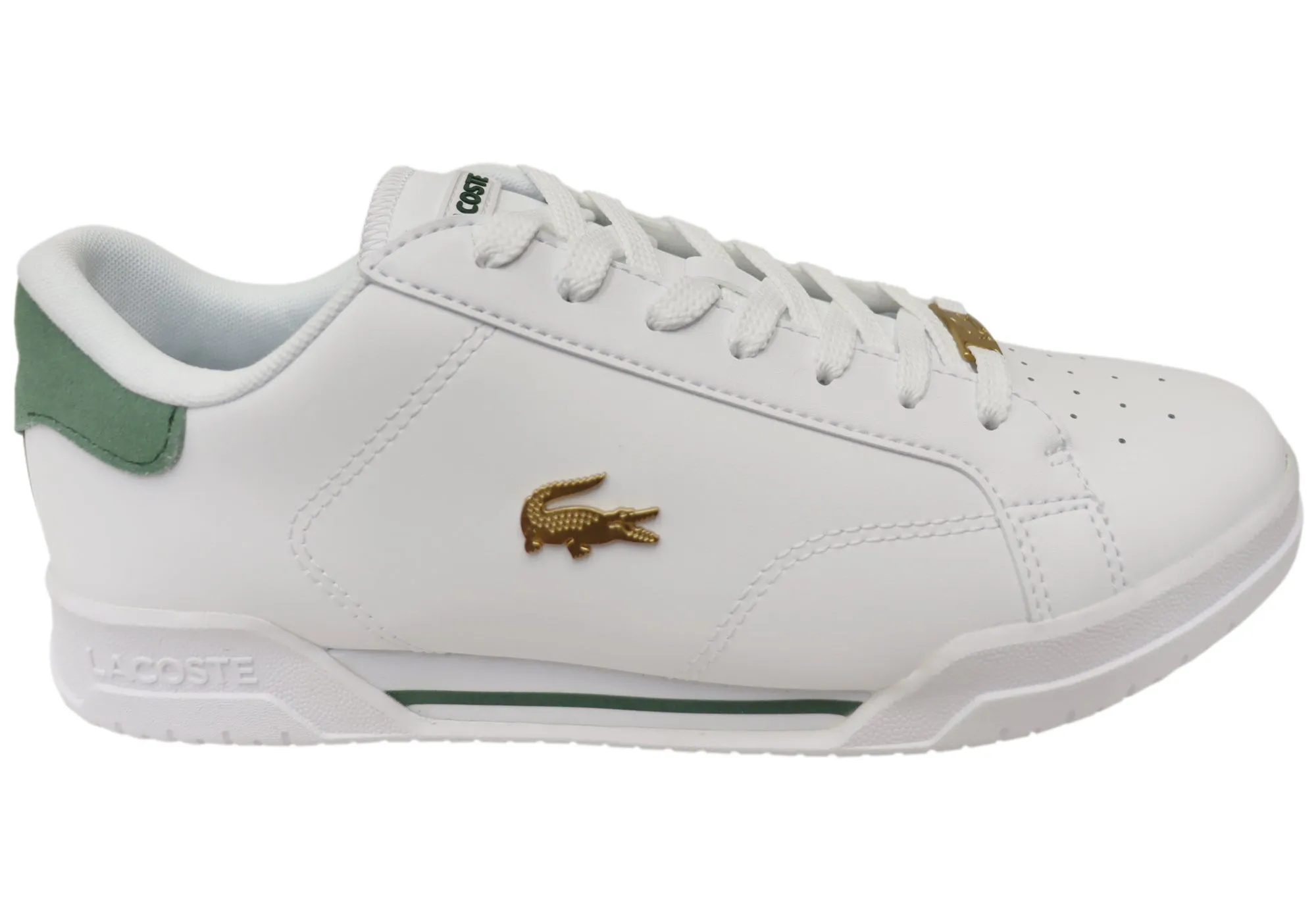 All Activity Lacoste Mens Comfortable Leather Twin Serve Sneakers