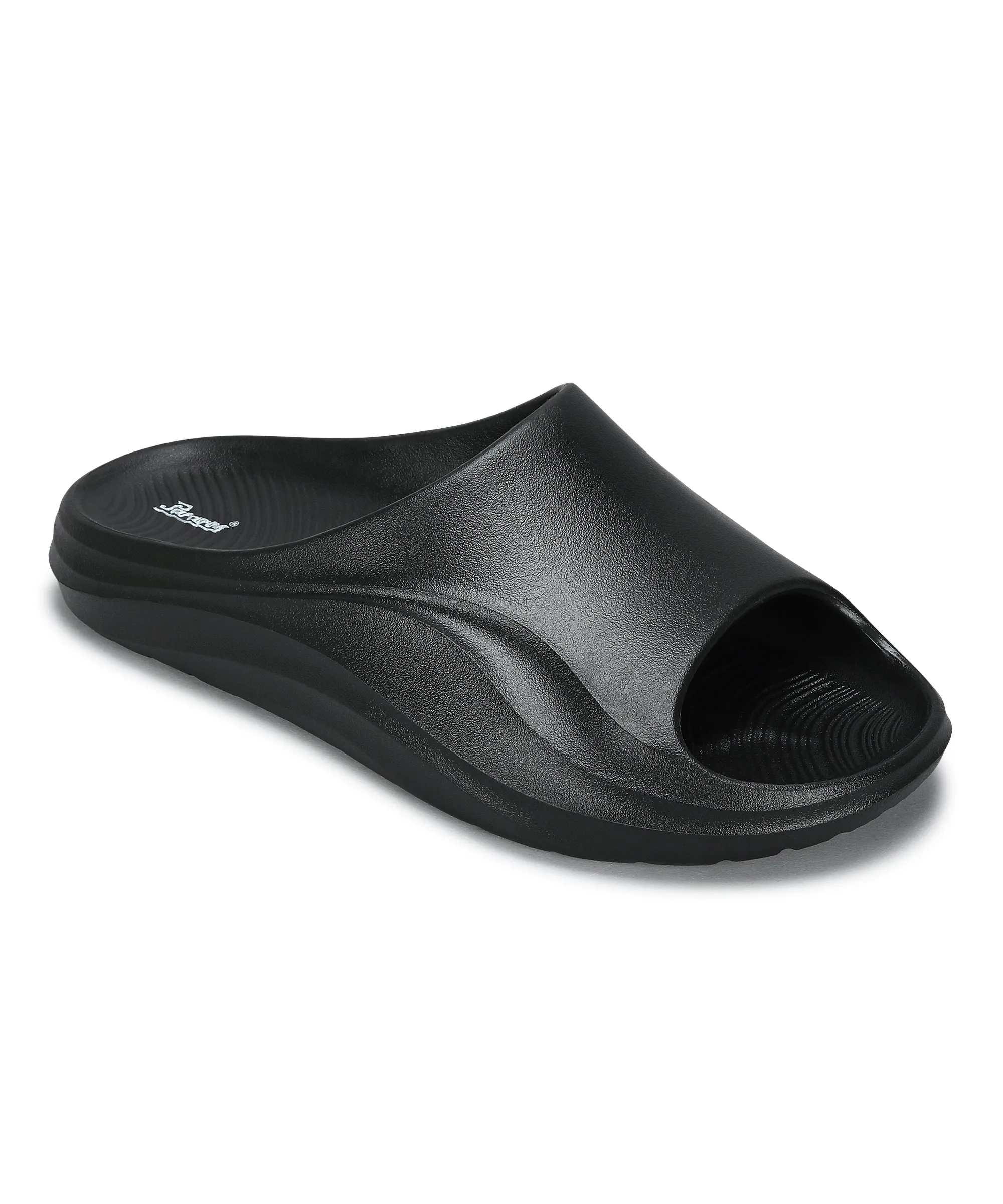 Paragon Men's Waterproof Black Sliders with Comfortable Sole Vacation Ready