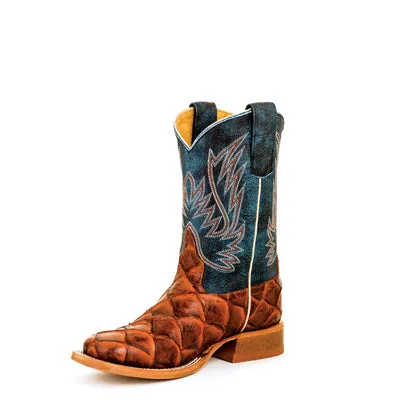 Low Rise Horsepower Cognac Fish Print Children's Boot