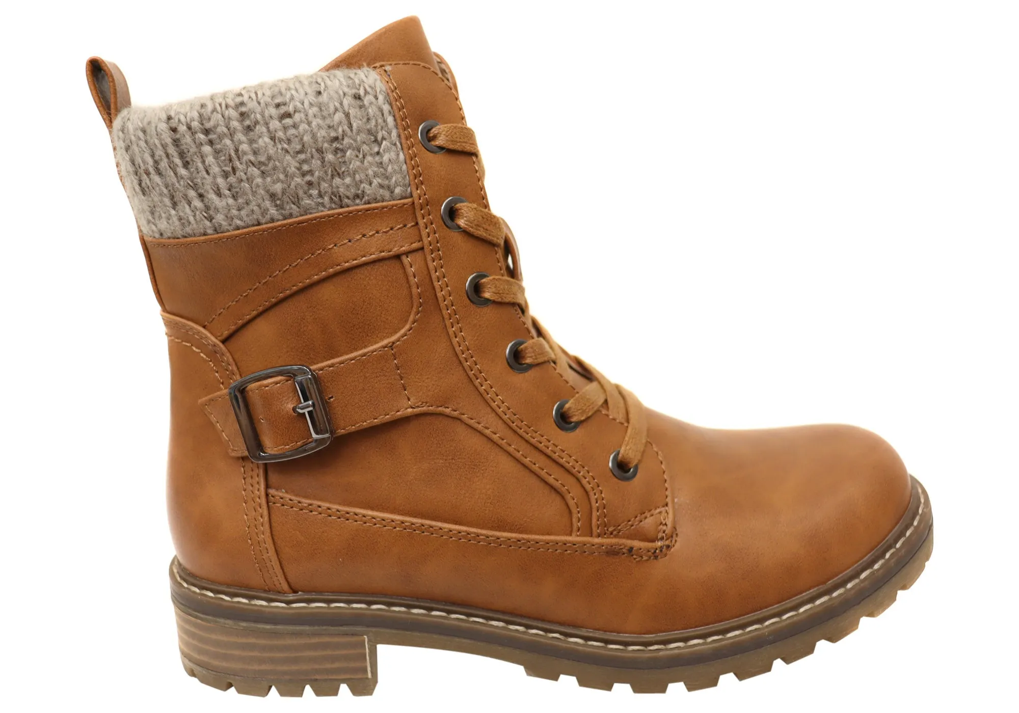 CC Resorts Gilly Womens Comfortable Lace Up Boots Shock Absorbing Functional Minimalist Classic Appeal