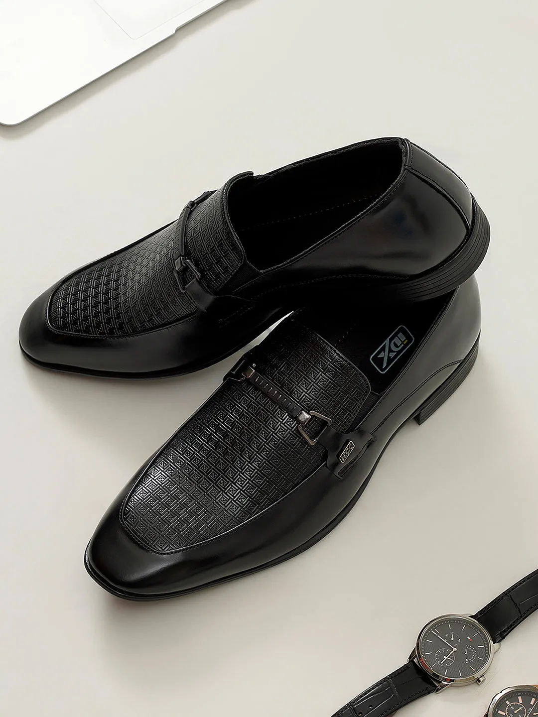 Anti Bacterial Men's Black Regular Toe Slip On Formal (IX2032)