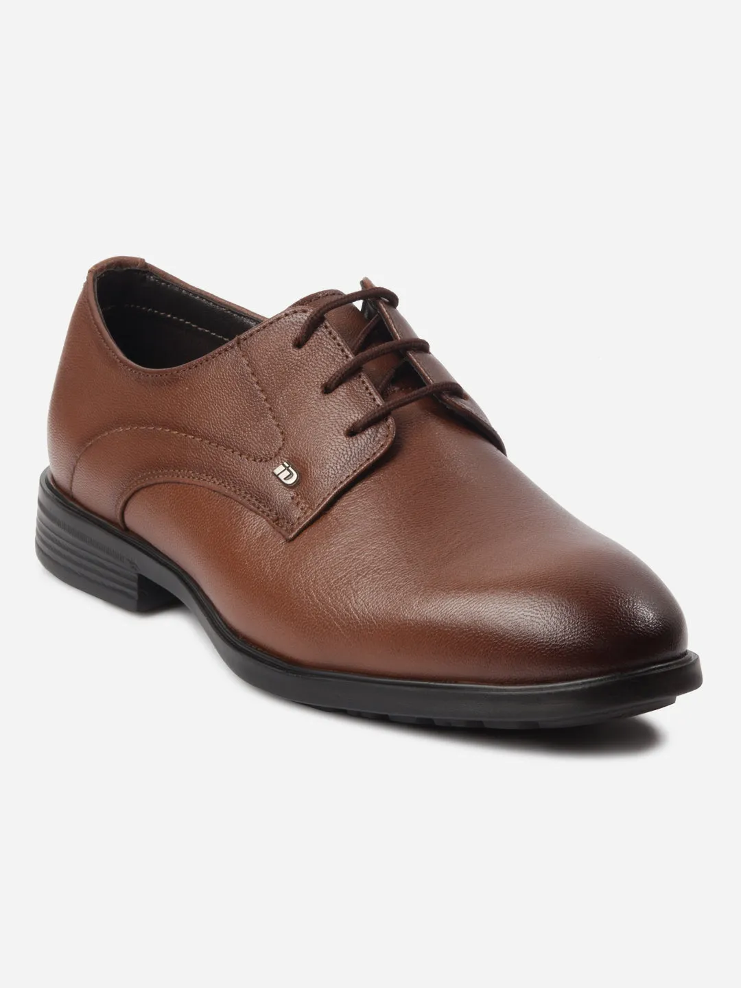 Men's Tan Round Toe Lace Up Formal (ID6112) Japan Fit