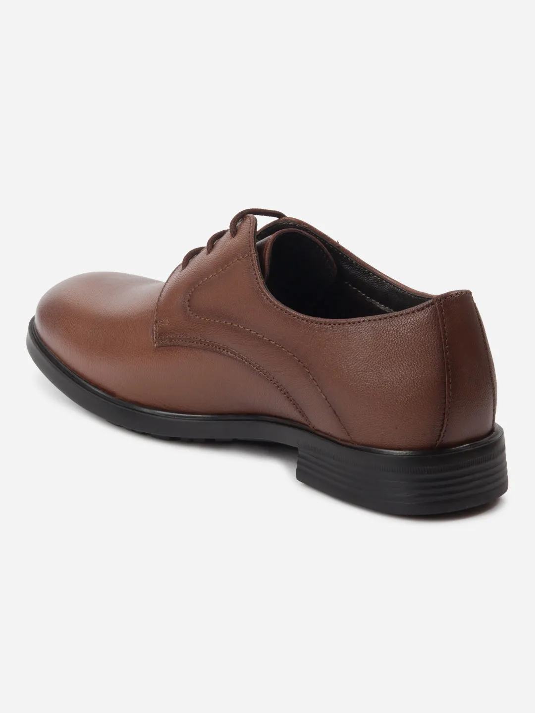 Men's Tan Round Toe Lace Up Formal (ID6112) Runway Style