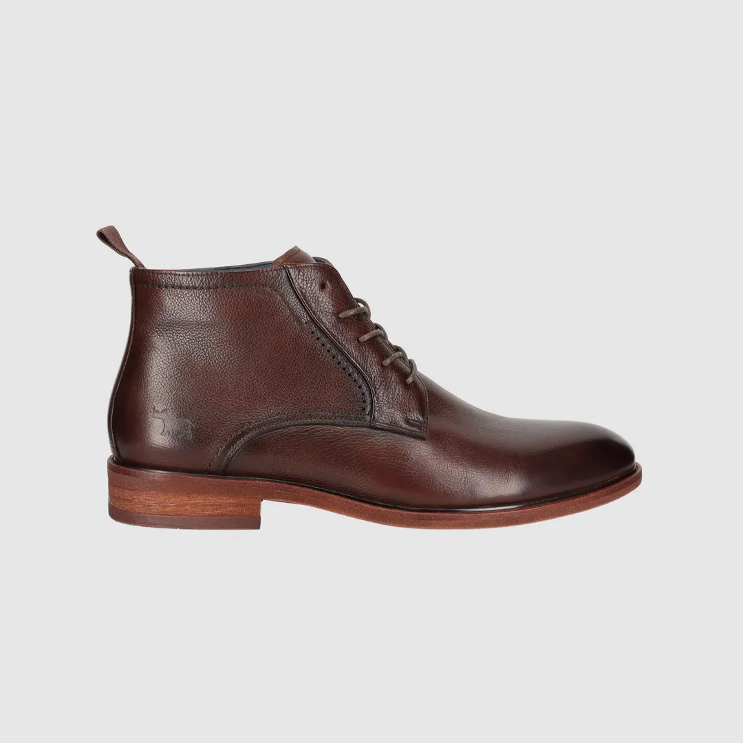Basel Lace Up Boots Dark Brown Superior Design Anti-static