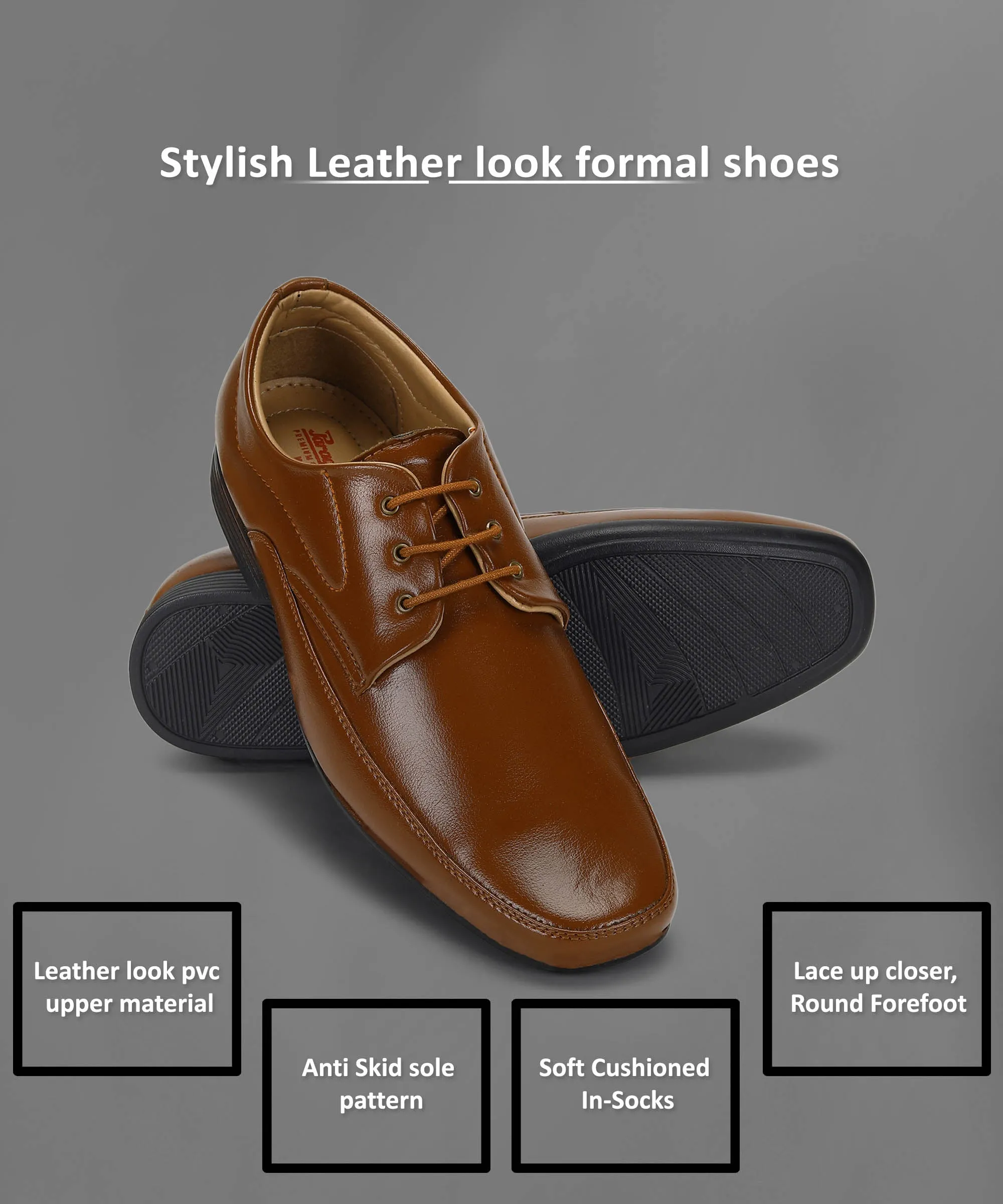 Toe Space Paragon K11239G Men Formal Shoes | Corporate Office Shoes | Smart & Sleek Design | Comfortable Sole with Cushioning | Daily & Occasion Wear