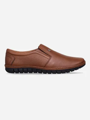 Men's Tan Comfort Fit Semi Formal Slip On (ID2071) Understated