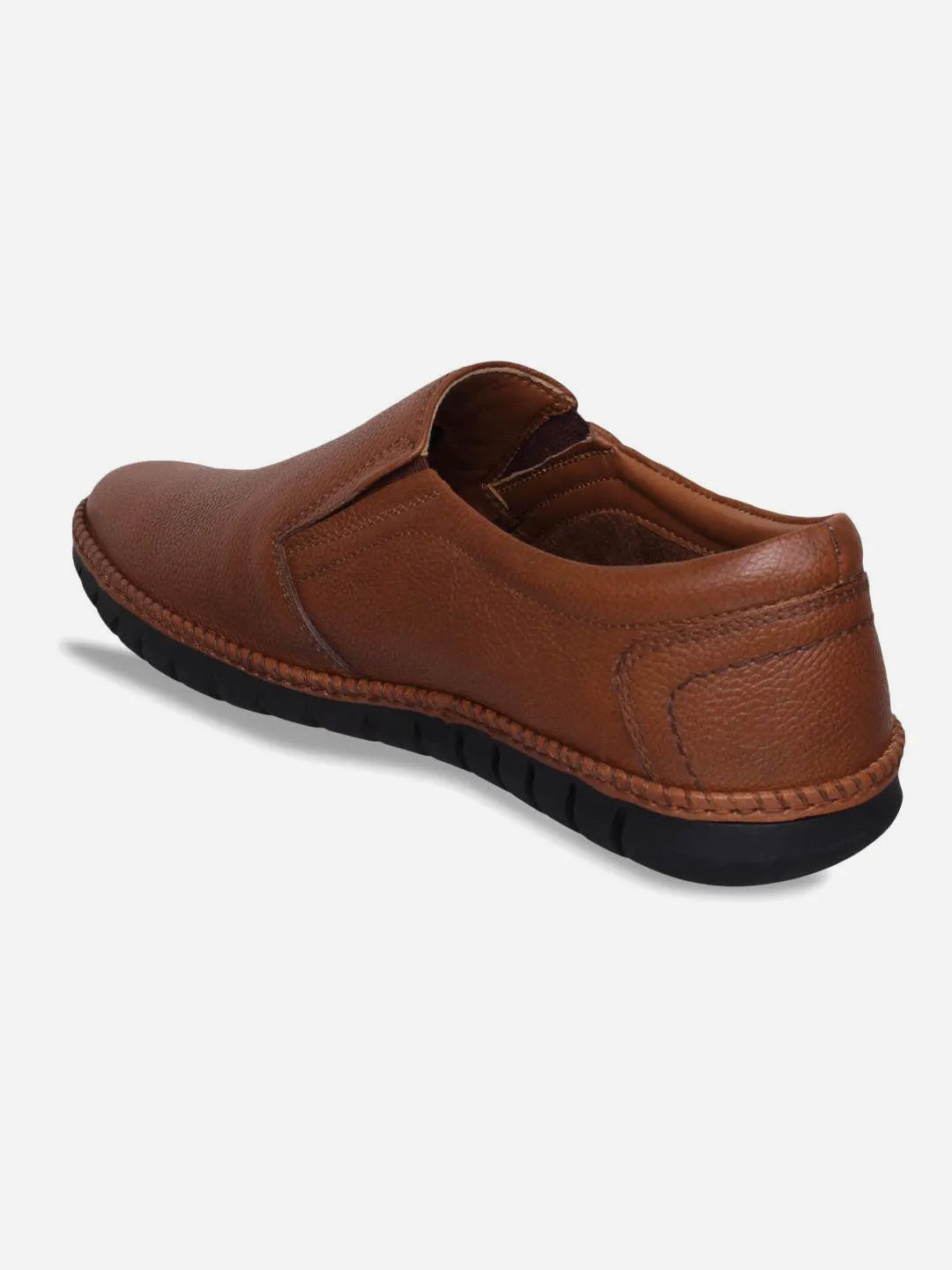 Men's Tan Comfort Fit Semi Formal Slip On (ID2071) Urban Gentleman