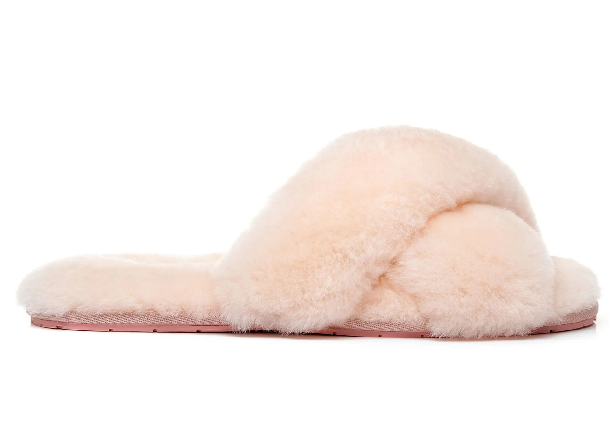 Sporty Vibe UGG Australian Shepherd Linty Womens Cross Fluffy Slide Slippers