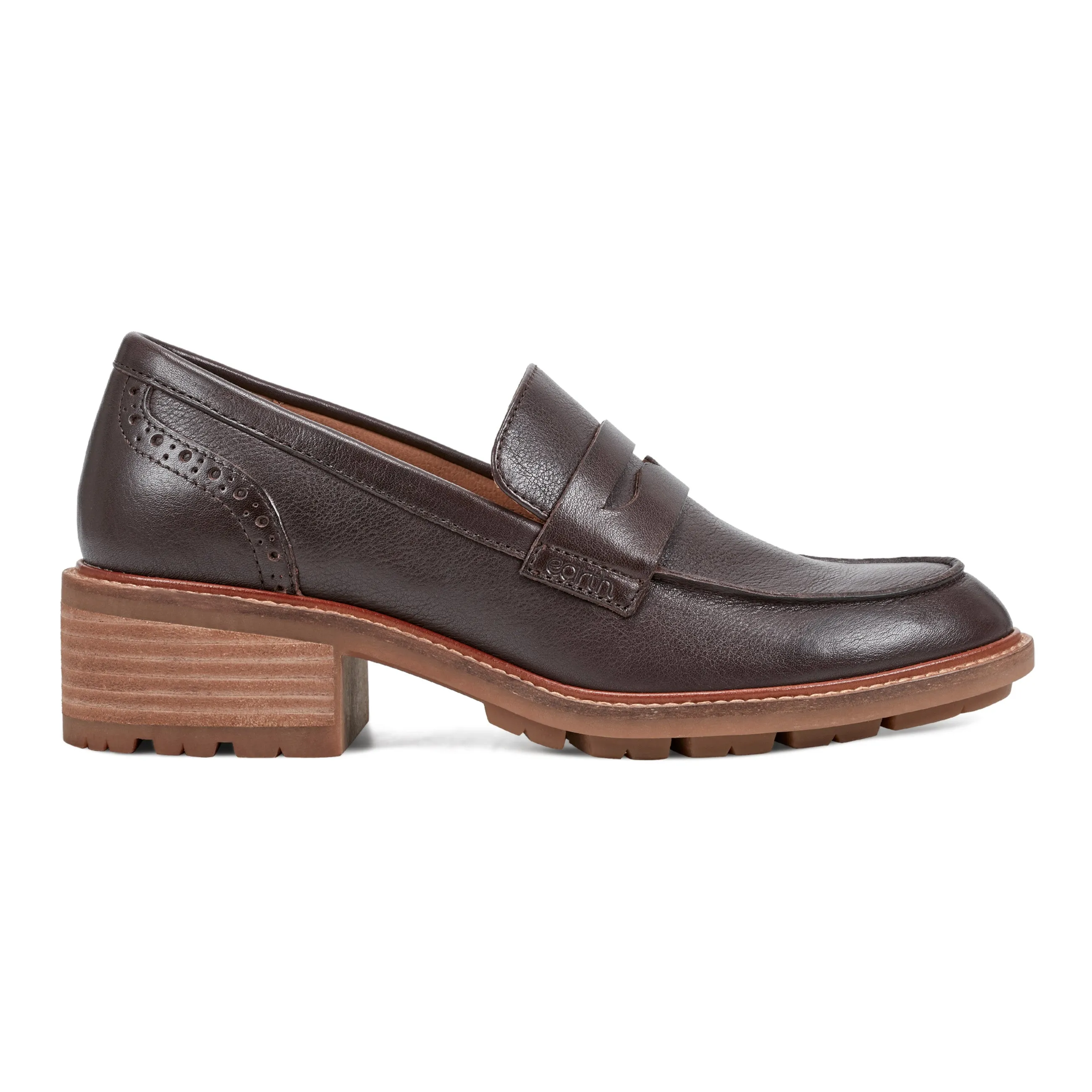 Global Cool Cushioned Base Busy Professionals Lindy Almond Toe Casual Slip-on Penny Loafers