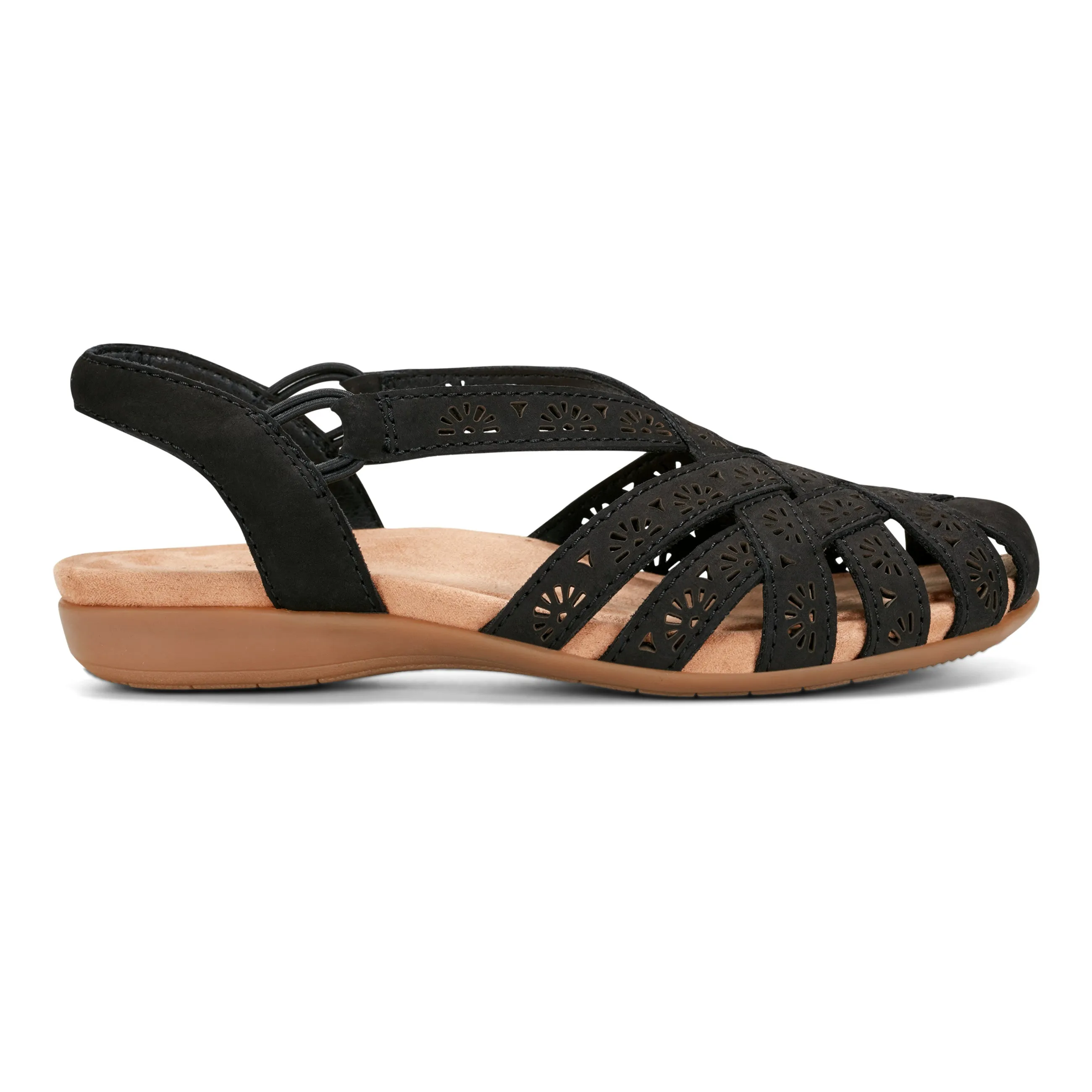 Leg Long Briel Round Toe Casual Slingback Flat Sandals