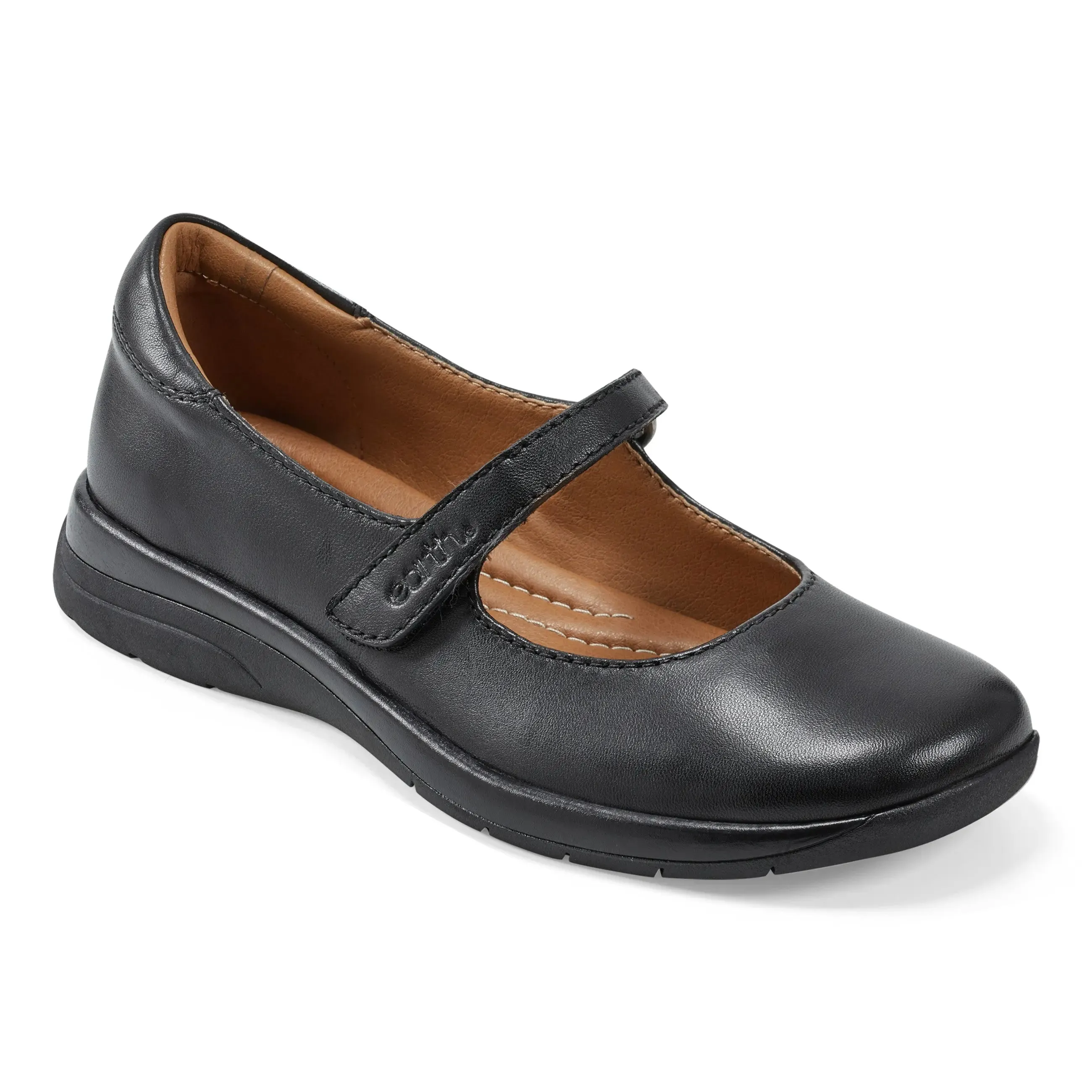 Tose Lug Sole Square Toe Casual Ballet Flats Move Bold Cushioned Footbed