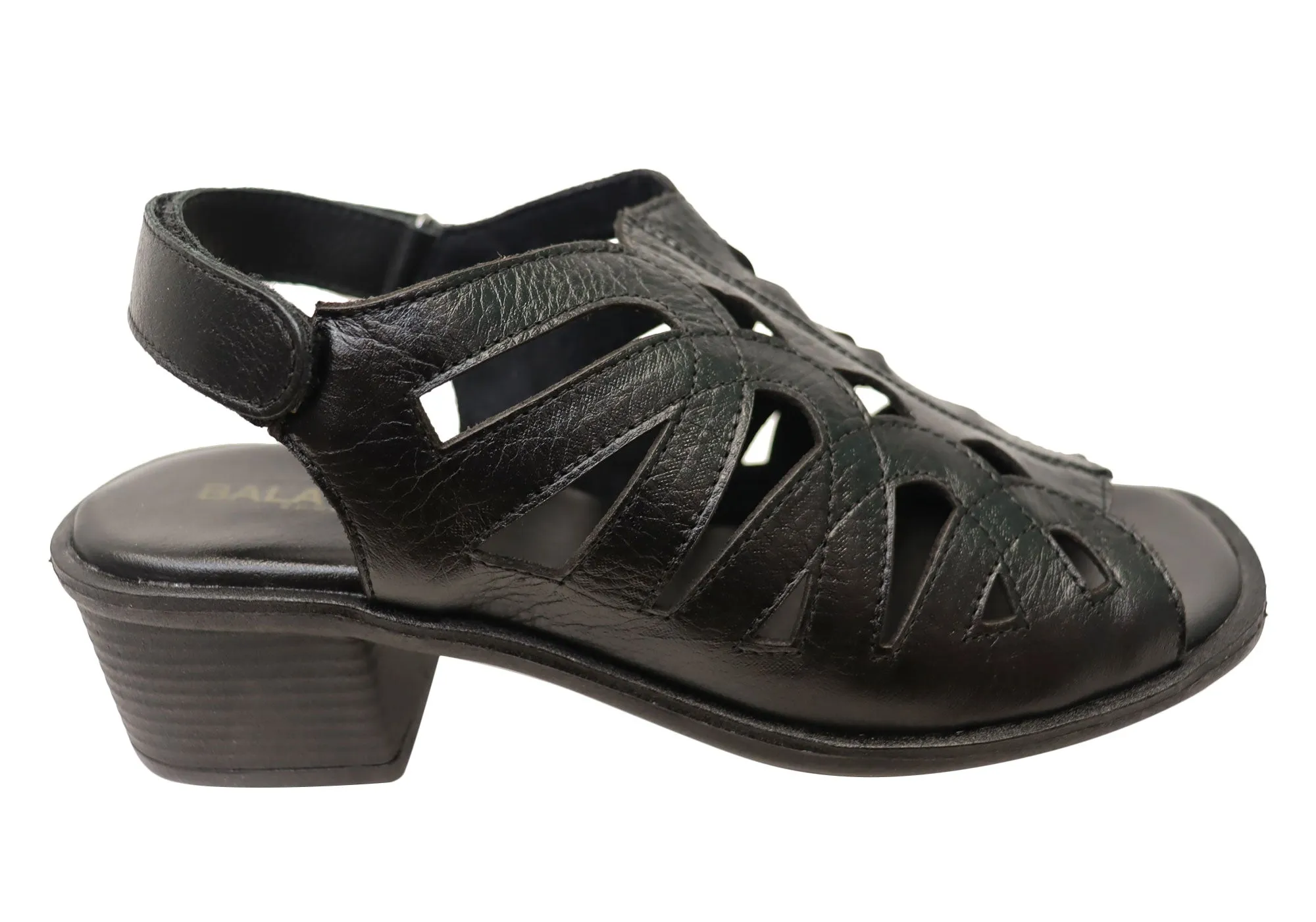 Balatore Cello Womens Comfortable Brazilian Leather Low Heel Sandals adjustable shoes