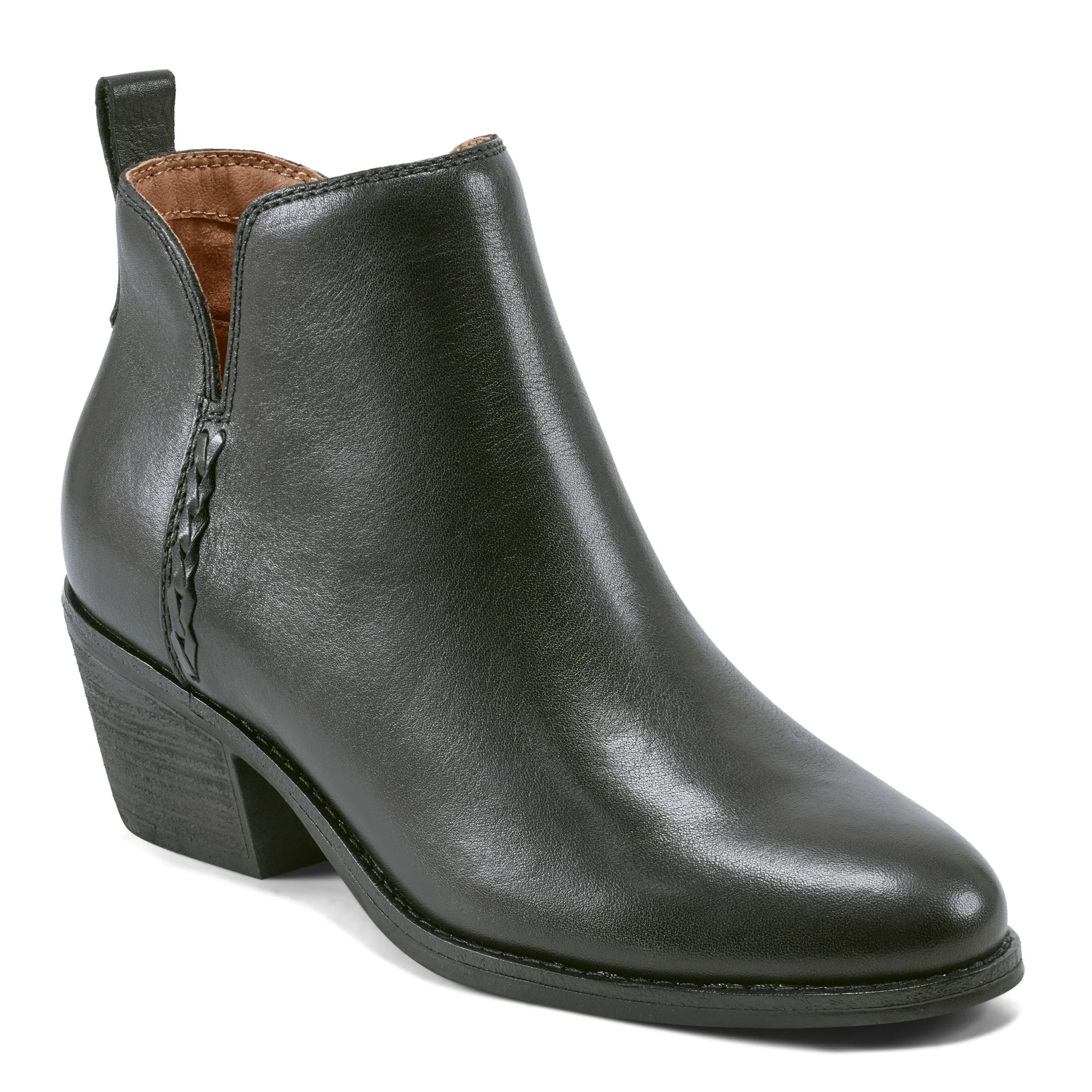 Marisole Block Heel Slip-on Casual Booties Rain Guard Team Match