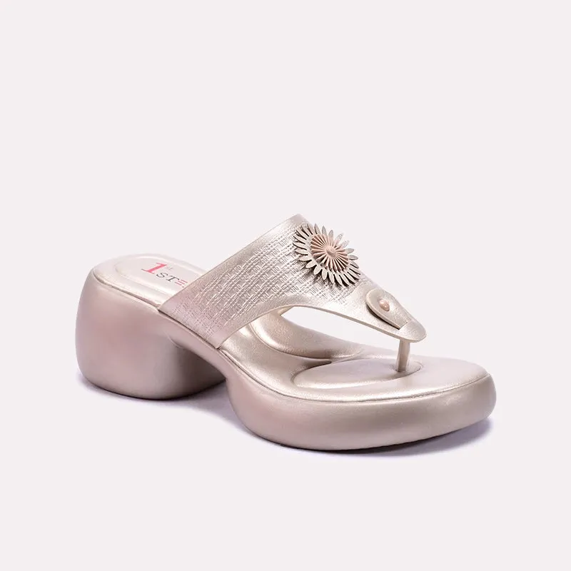 Gold Chunky Flip Flops 0413244 Grab Now Ankle wrap