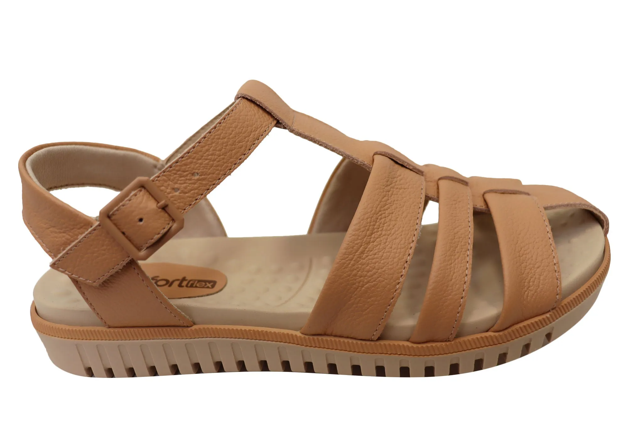 Comfortflex Kelly Womens Comfortable Leather Sandals Made In Brazil Standout Look Easy Wear