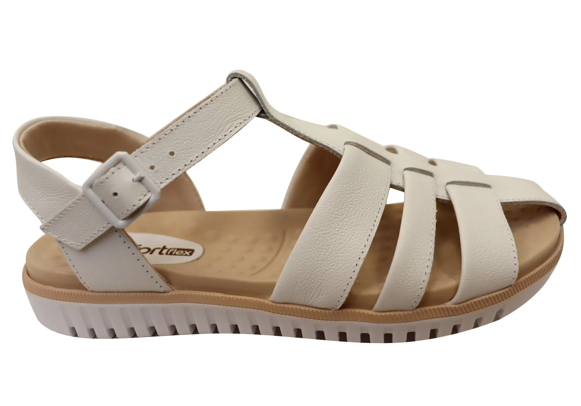 Fashion-Forward Design Comfortflex Kelly Womens Comfortable Leather Sandals Made In Brazil