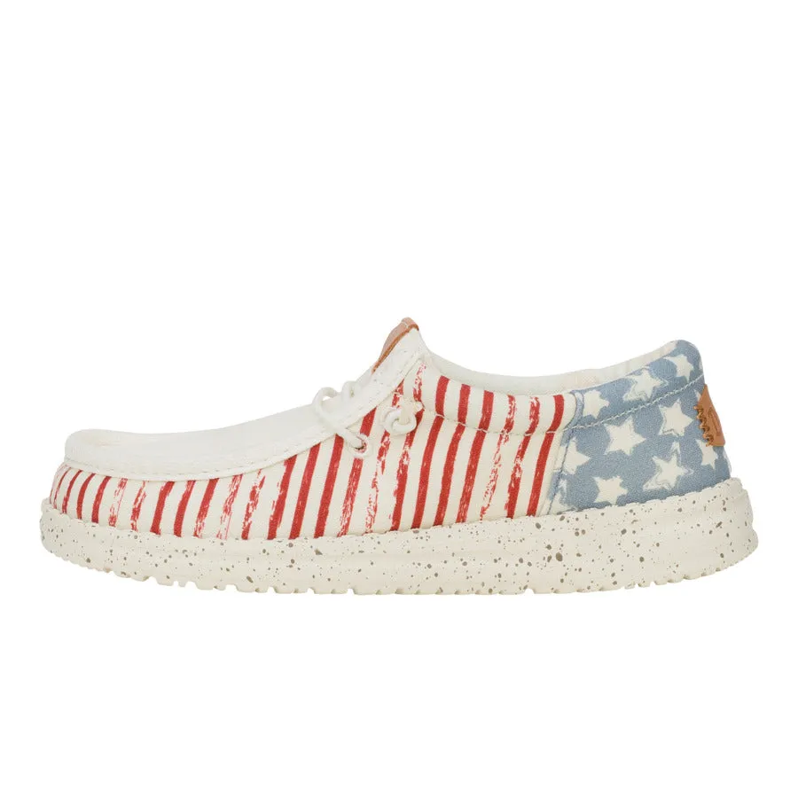 Dynamic Arch Harness Gel Infused Heel Pad Wally Funk Youth Americana Stars - American Flag