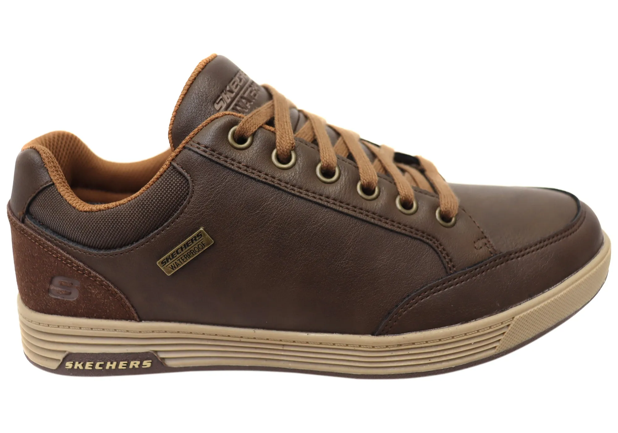Layered Comfort Skechers Mens Cavell Sparkman Comfortable Lace Up Casual Shoes