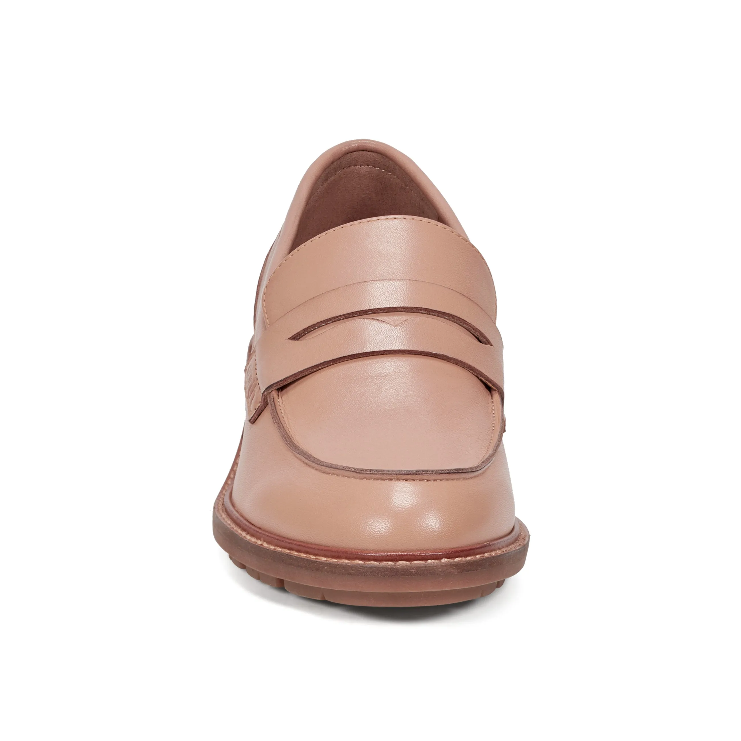 Festival Vibe Cushioned Base Work Commute Lindy Almond Toe Casual Slip-on Penny Loafers