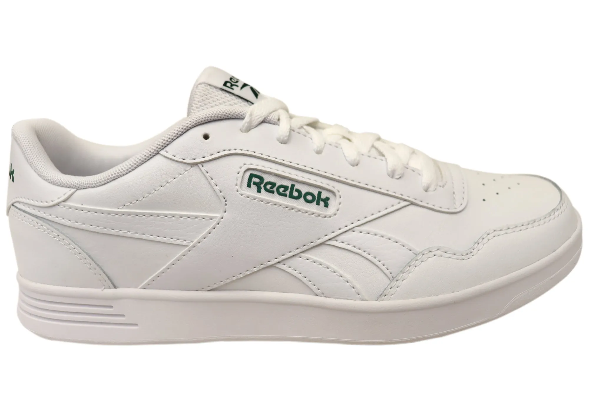 Reebok Court Advance Mens Comfortable White Lace Up Sneakers Easy to Wear Weekend Walk