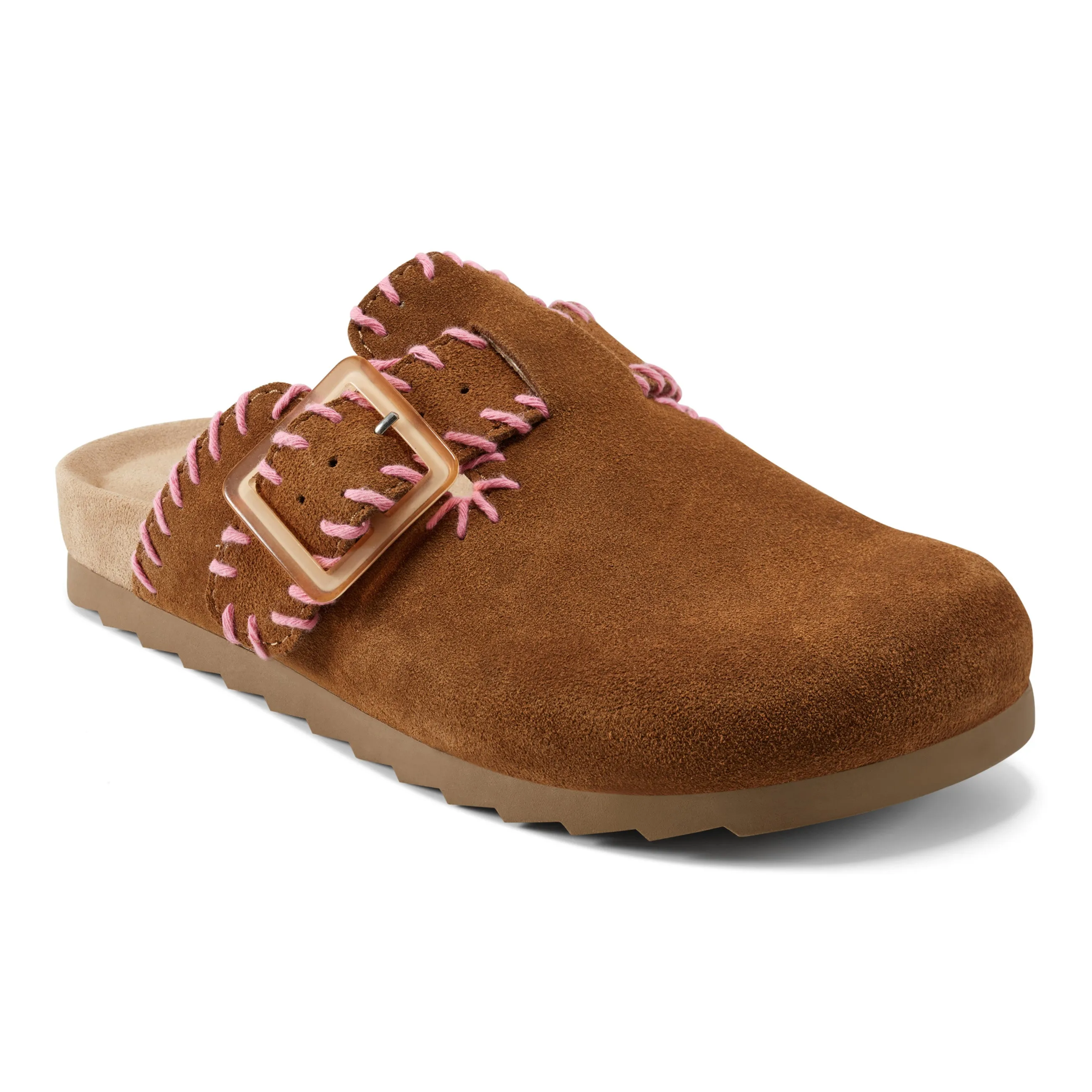 Gena Round Toe Slip-on Flat Casual Clogs Padded collar Baby Soft