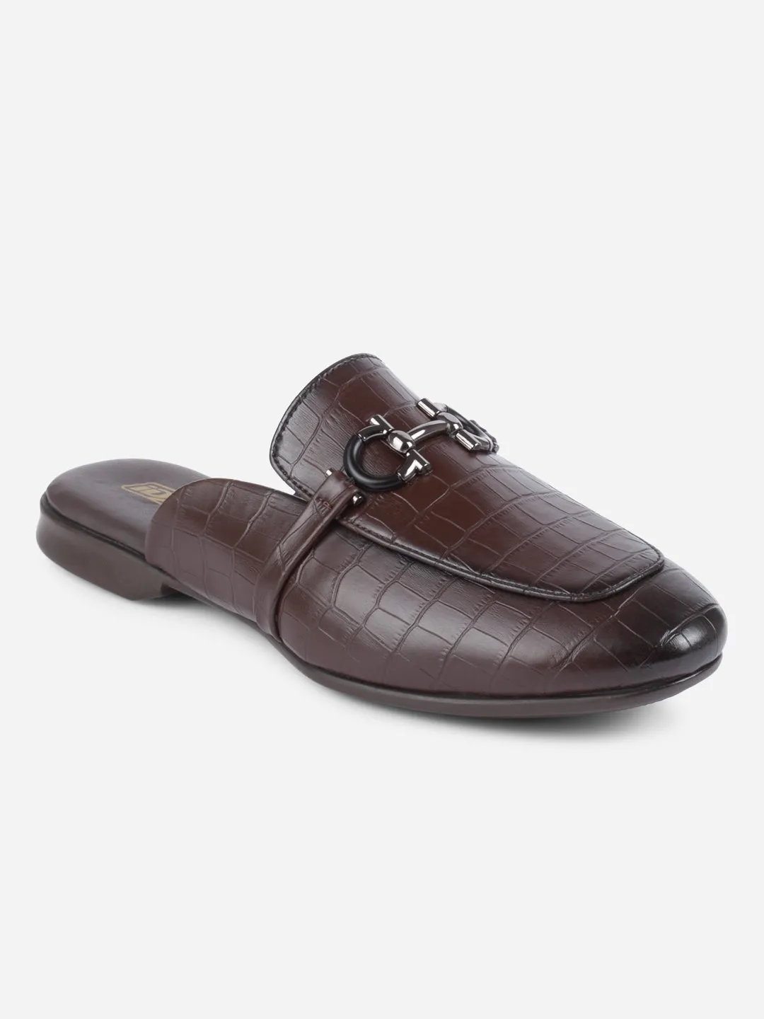 True Shade Polo Event Men's Brown Smart Casual Buckle Mule (IX1089)