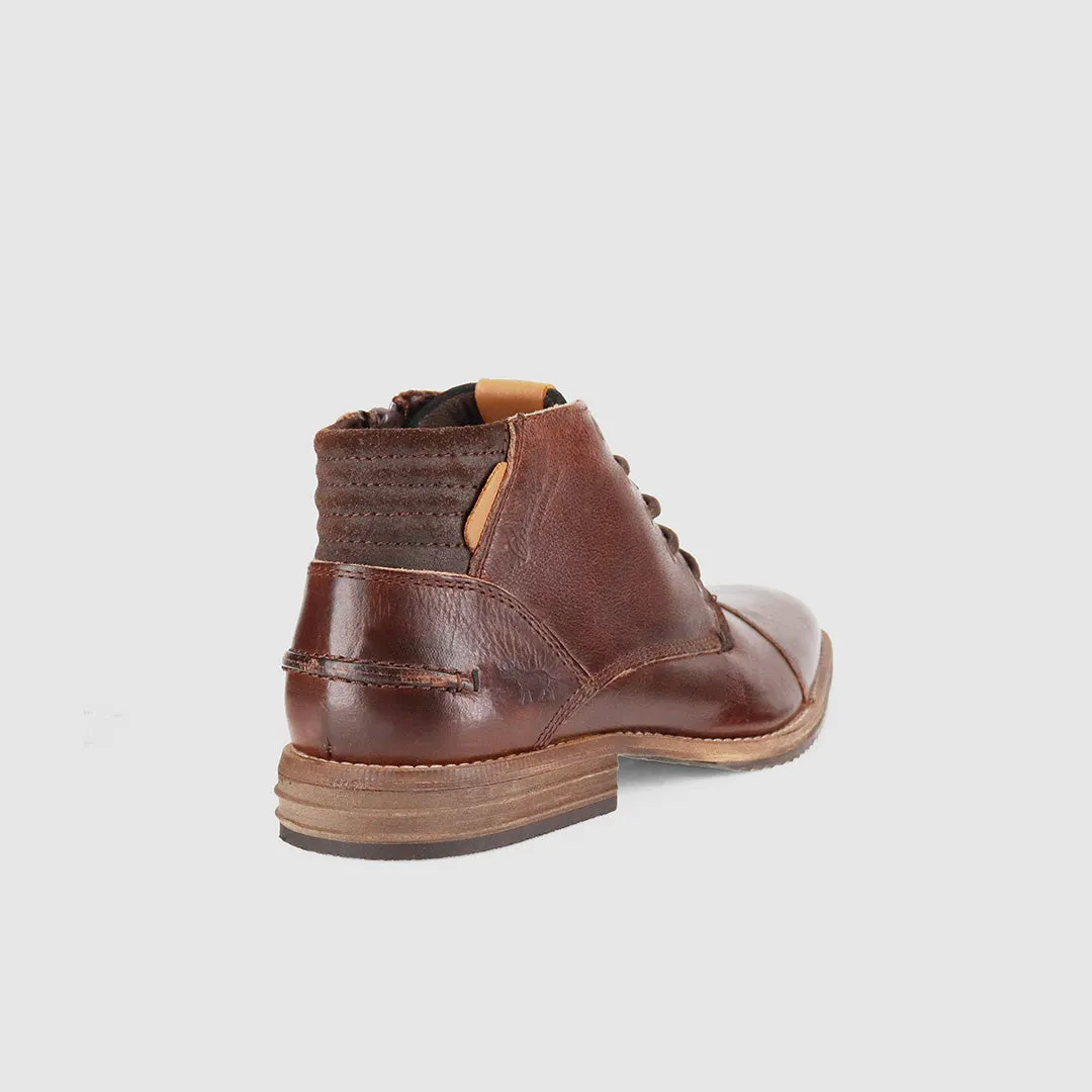 Chambers Lace Up Boots Dark Brown Classic Build