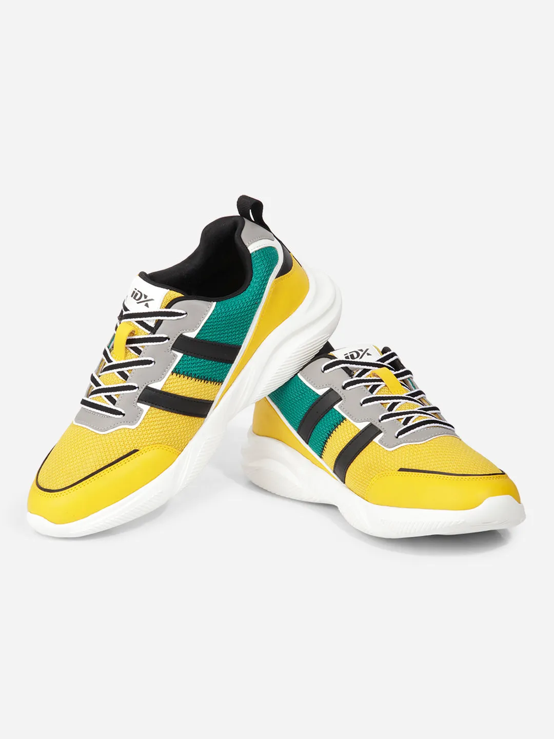 Steady Form Easy Match Men's Yellow Colourblocked Sneakers IX7135
