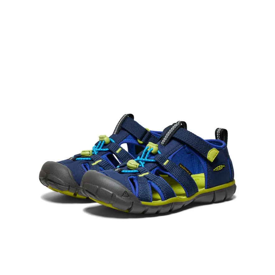 Stylish Sandals Big Kids' Seacamp II CNX  |  Naval Academy/Chartreuse
