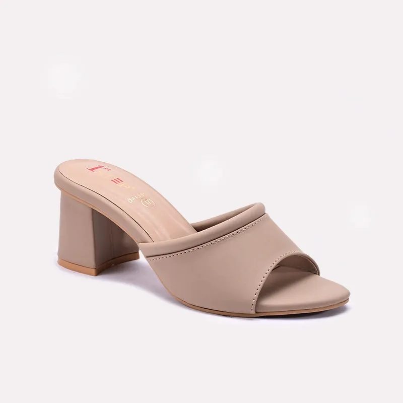 Fawn Block Heel Casual Slippers 0413391 Resort Mood Toe box