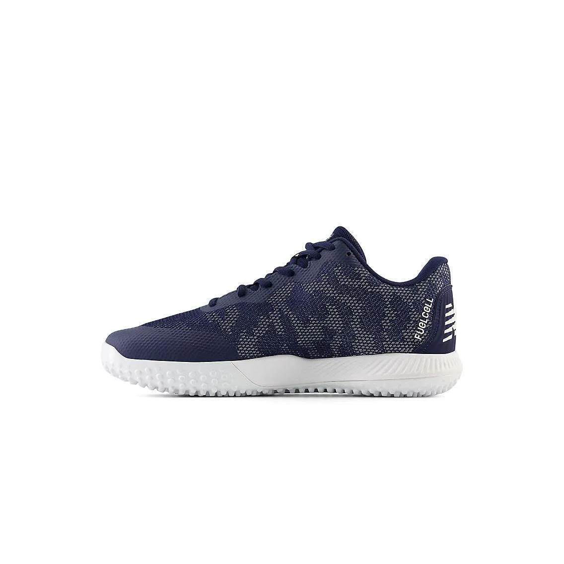 New Balance Men's FuelCell 4040 V7 Turf Baseball Shoes - Team Navy / Optic White - T4040TN7 Rich Glow Happy Move