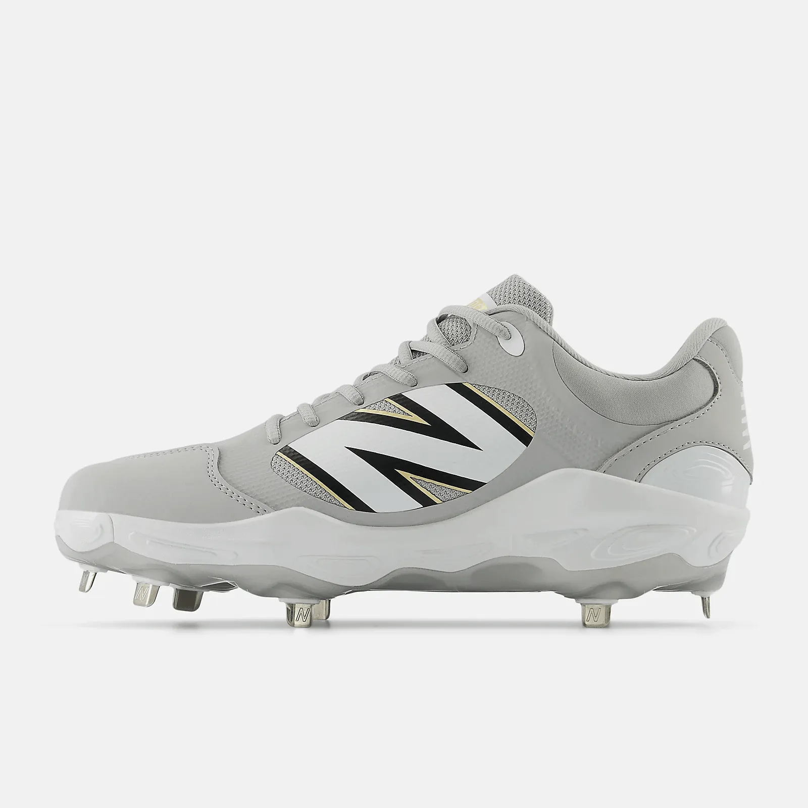 Flexible Fit Active People Stud Cool New Balance Men's Fresh Foam X 3000 v7 Metal Baseball Cleats - Raincloud - L3000TG7