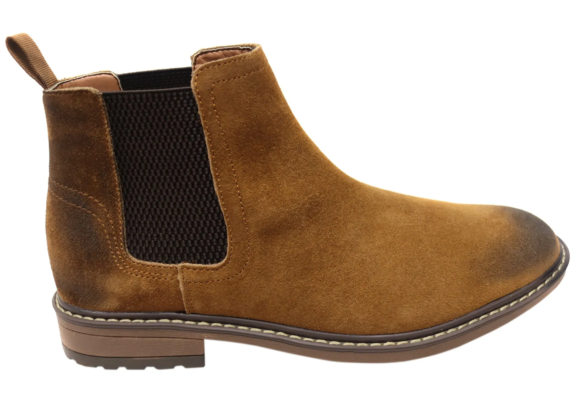 Natural Comfort Johnson Mens Leather Suede Comfortable Chelsea Boots Premium Quality Insulated Trail Runner