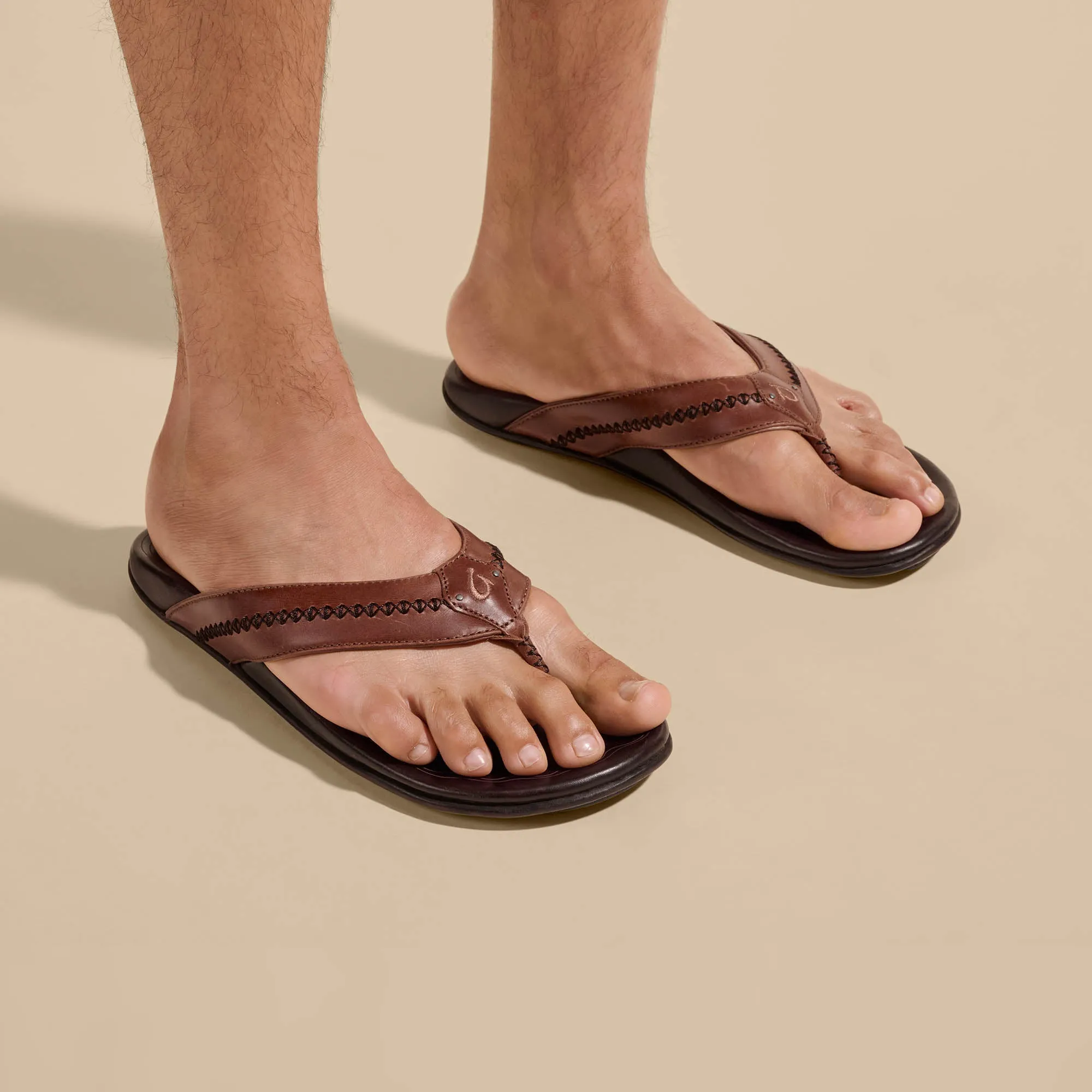 Mea Ola - Tan / Dark Java Comfy Strap Comfortable Open-toe Shoes