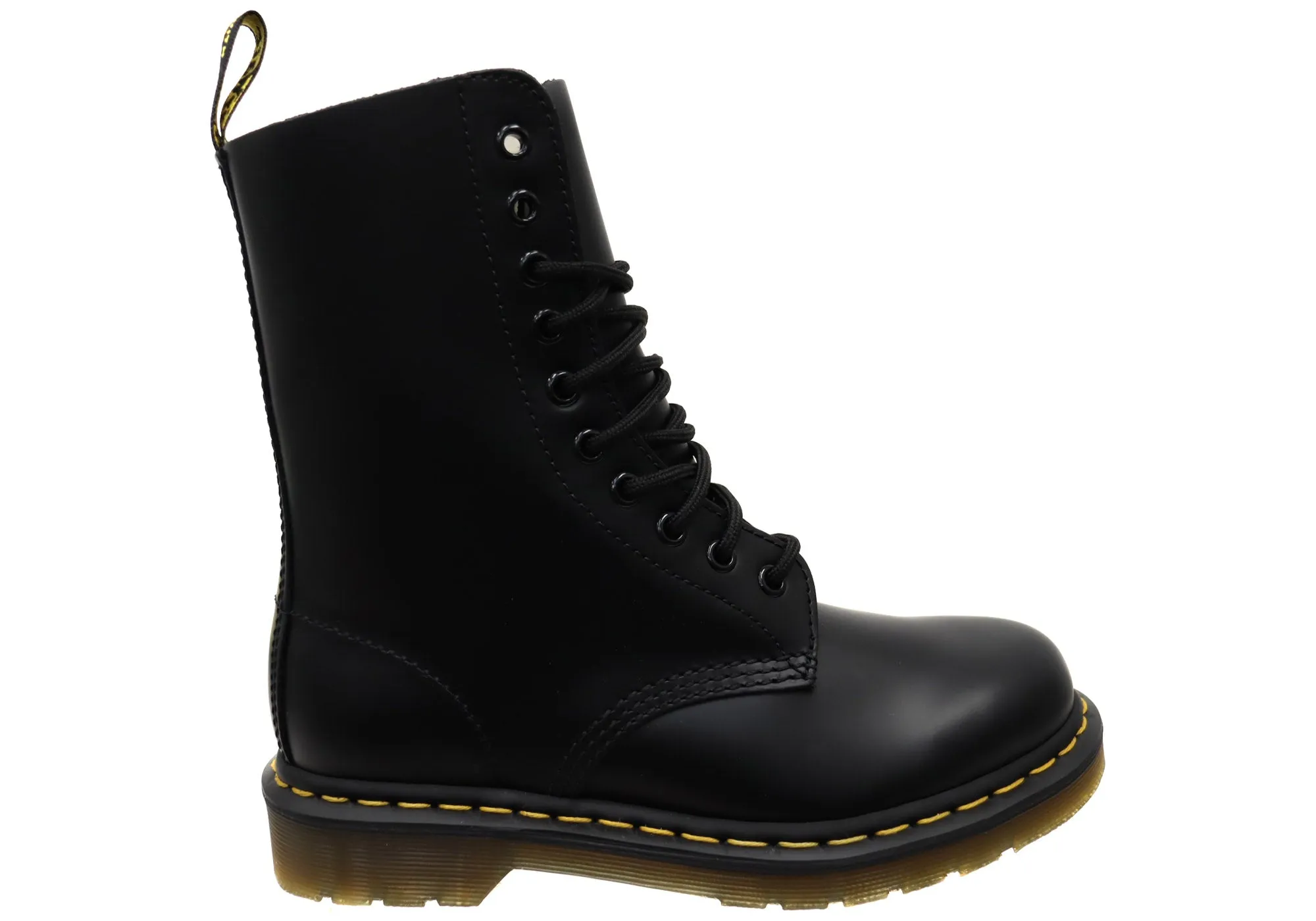 Airy Feel Reliable Fit Dr Martens 1490 Black Smooth Unisex Leather Lace Up Fashion Boots