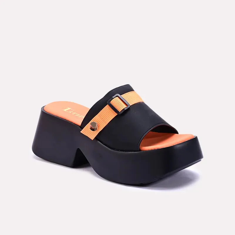 Delevingne Orange Chunky Casual Slippers 0412702 Day Long Strong Step