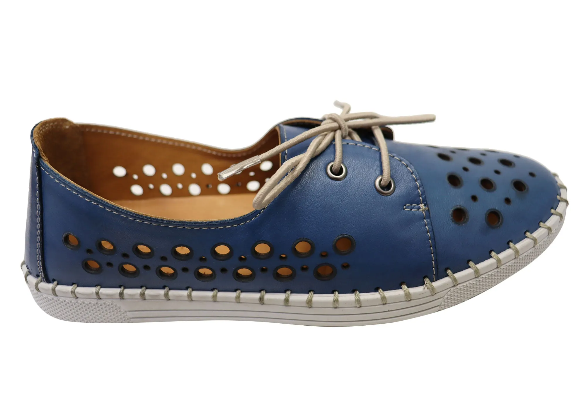 Orizonte Gemma Womens European Comfortable Leather Shoes Grip Control Comfort Cushion