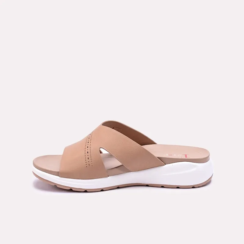 Flexible Design White Clean Fawn Comfy Casual Slippers 0413326