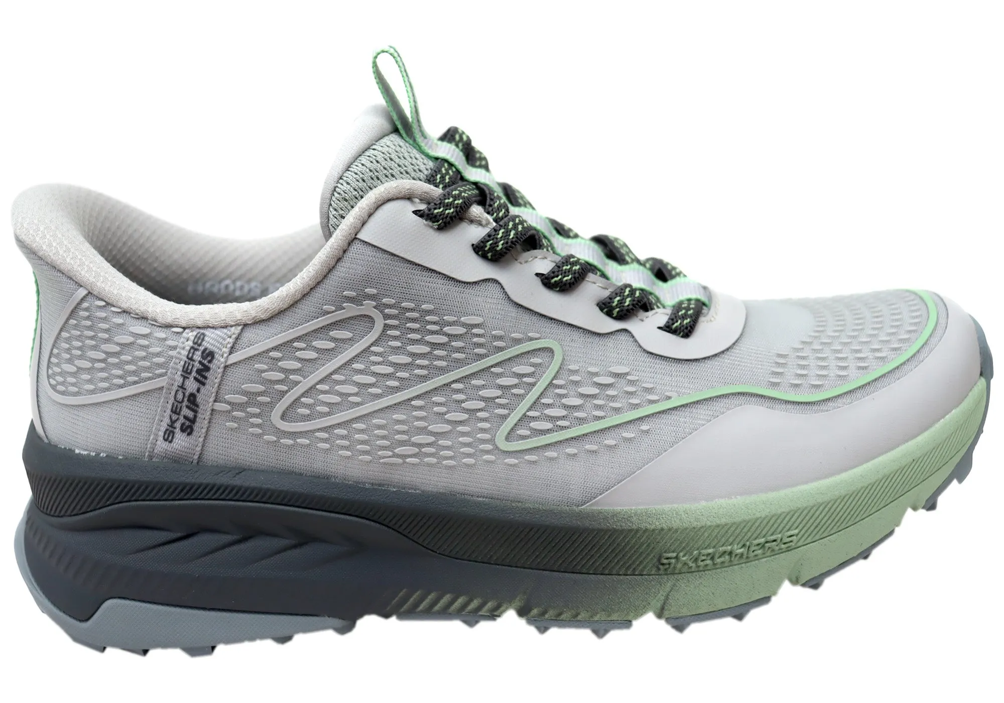 All Terrain Shoes Active Look Skechers Womens Slip Ins Switch Back Mist Comfortable Shoes