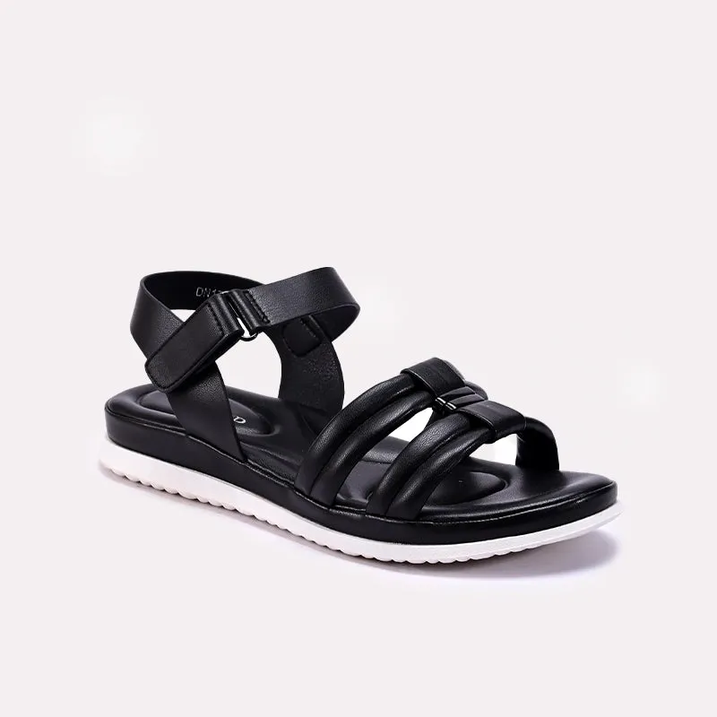 Anti Odor Posture aid Womens Black Comfy Sandals 0421578