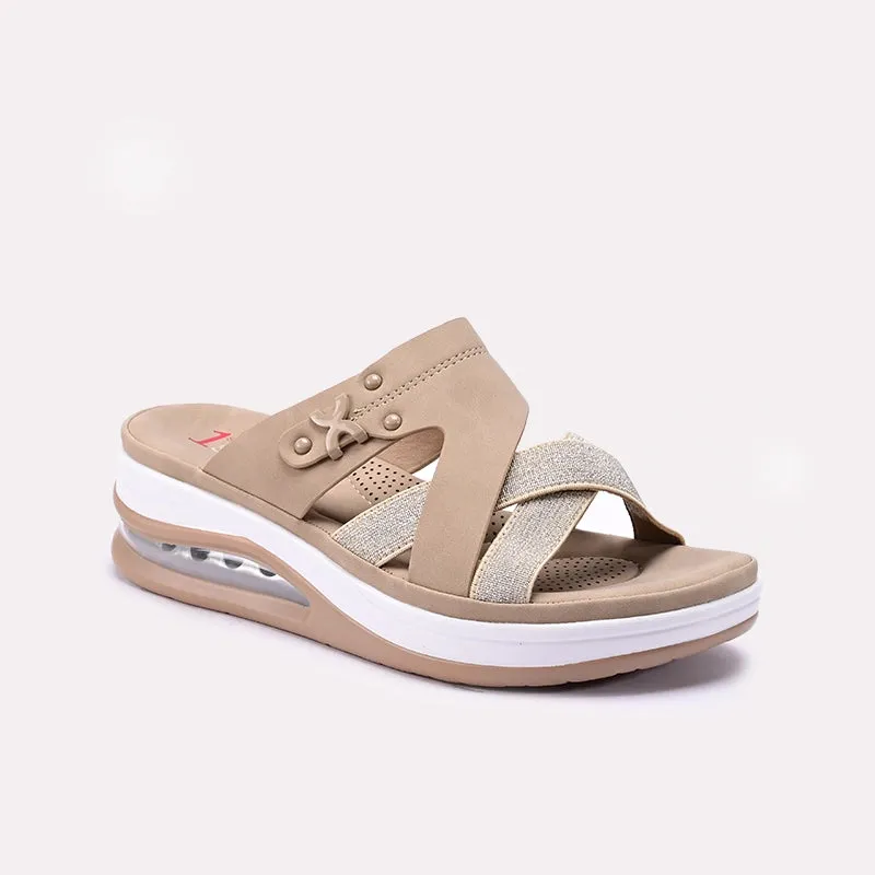 Womens Fawn Casual Slippers 0413417 Shock Absorbing Mono Style