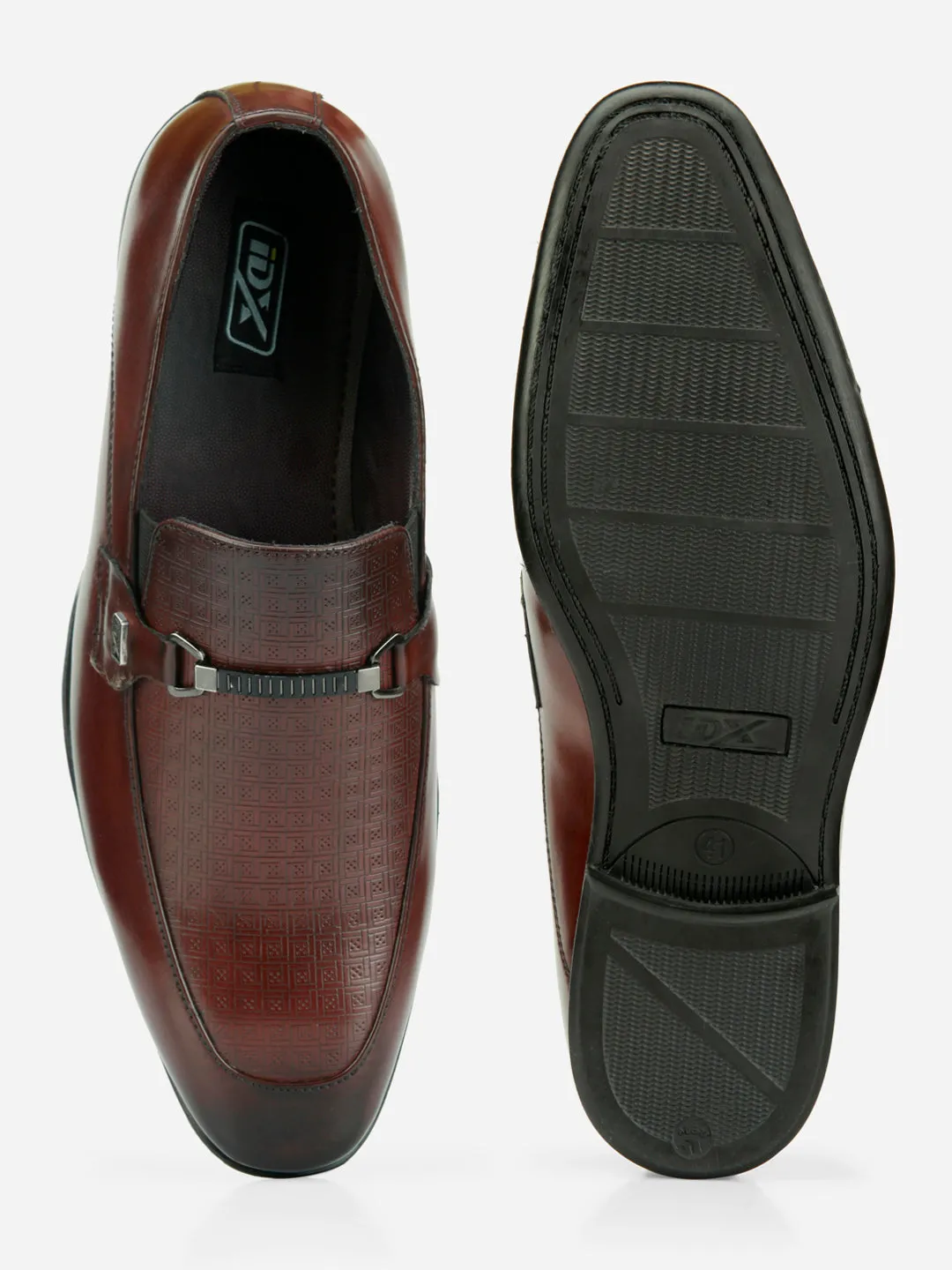 Sharp Finish Mesh Flow Men's Wine Regular Toe Slip On Formal (IX2032)