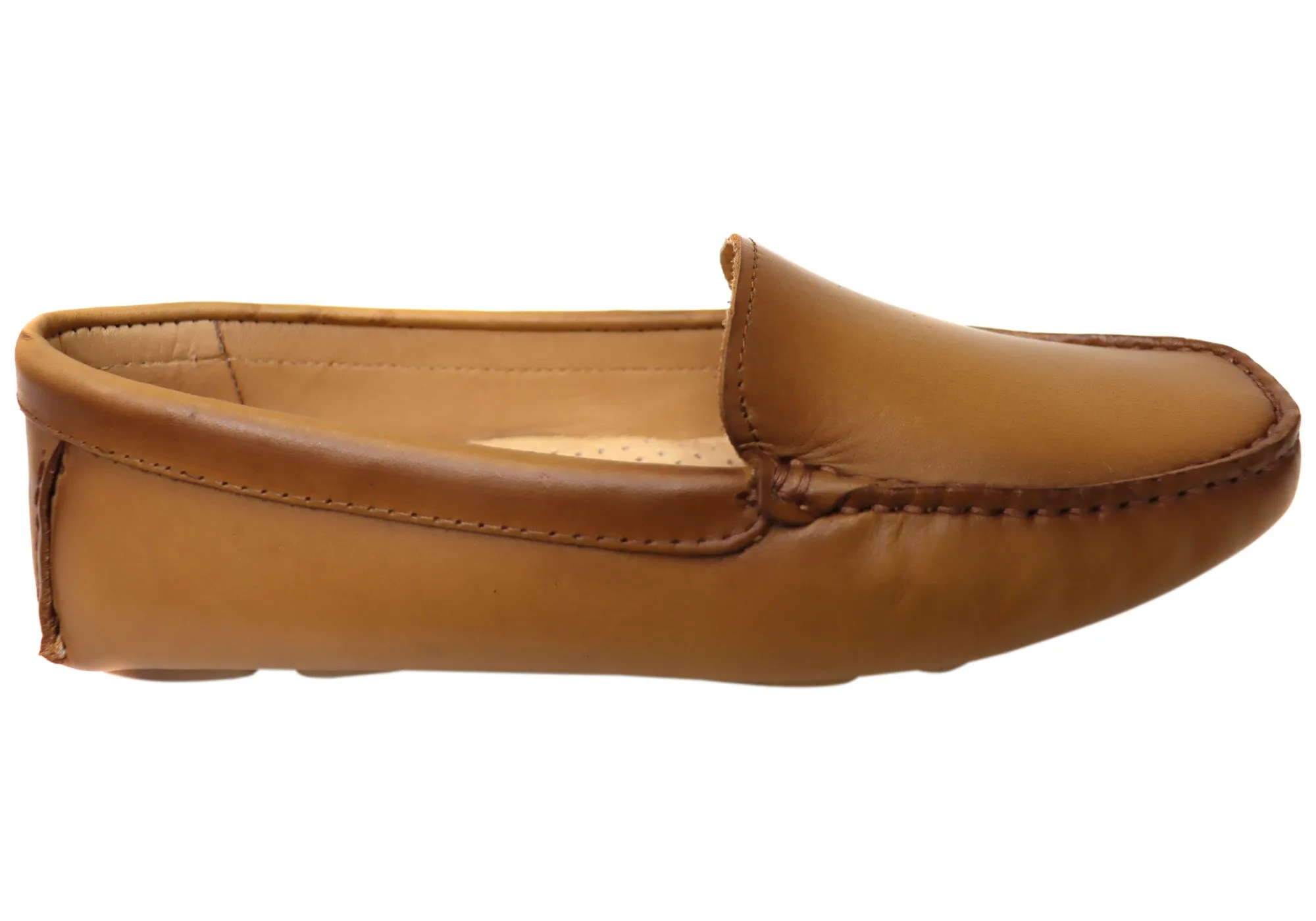 Cruise Ready Savelli Linda Womens Comfort Leather Loafer Shoes Made In Brazil
