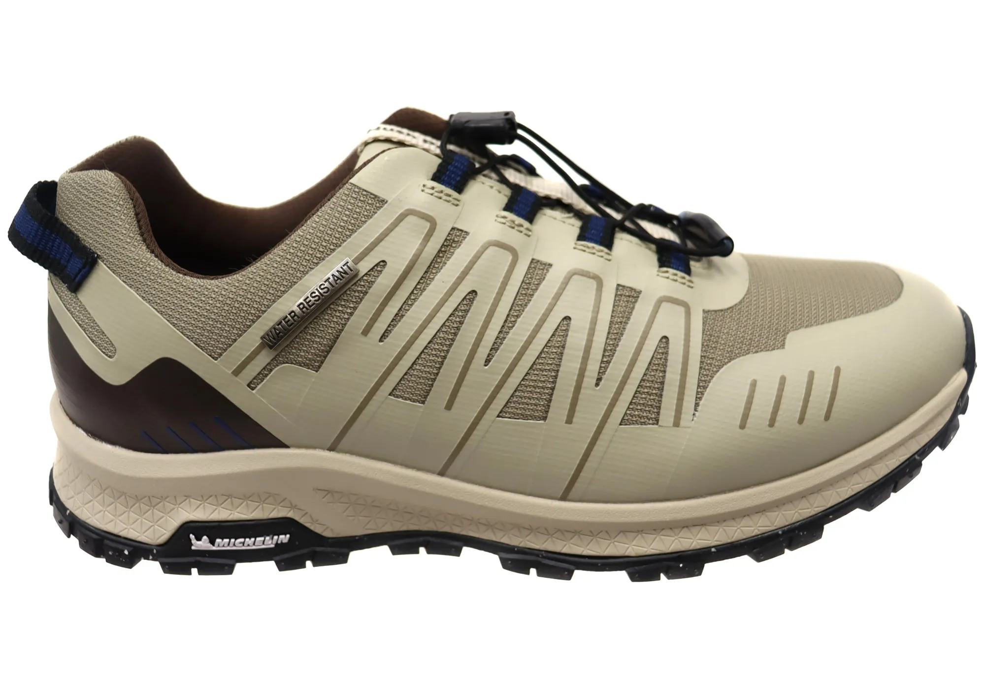 Hush Puppies Kelpie Mens Taupe Comfortable Slip On Shoes Enhanced Stability Flat Comfort