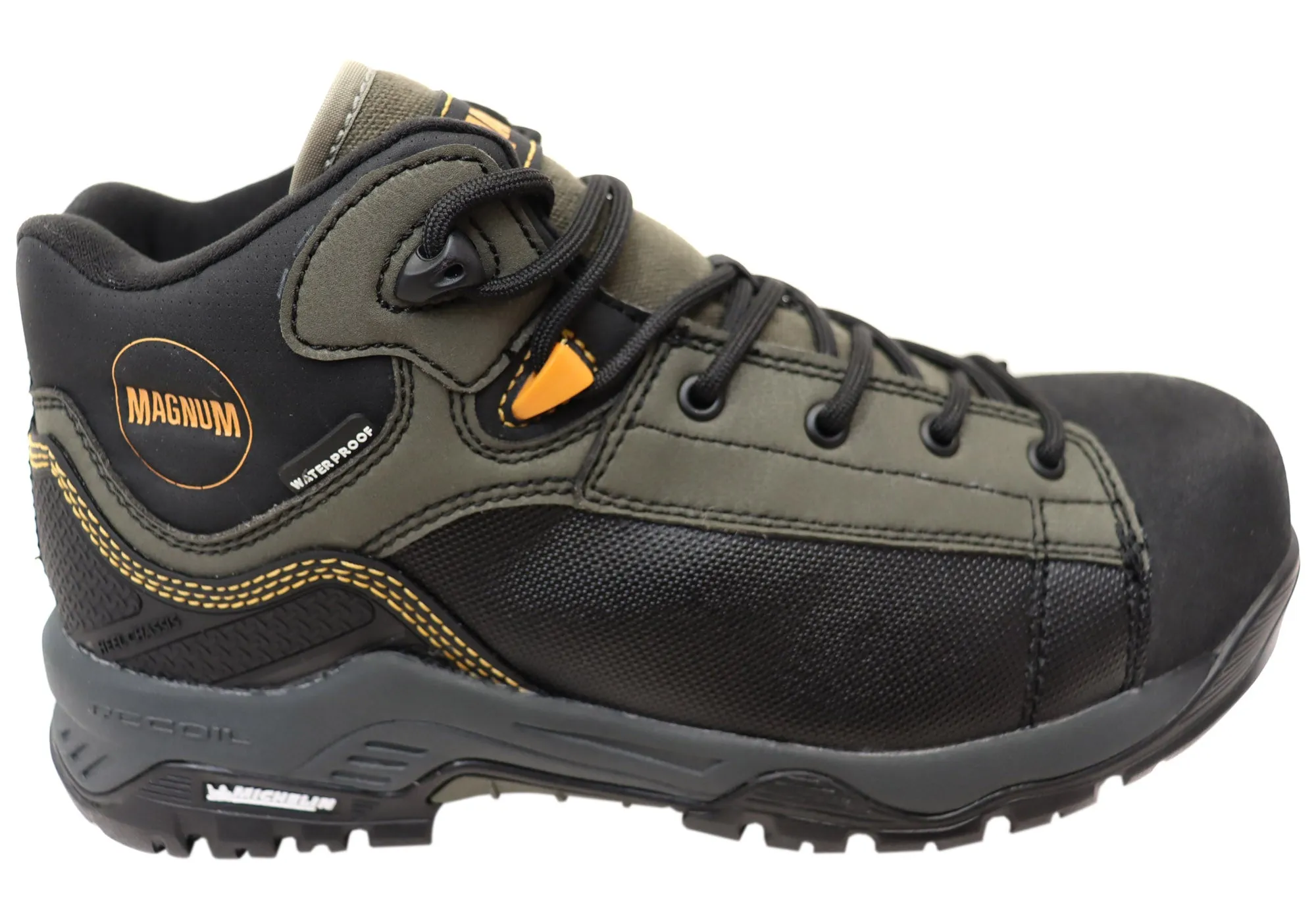 Magnum Mens Comfortable RX Mid Composite Toe Safety Boots Outdoor Mission