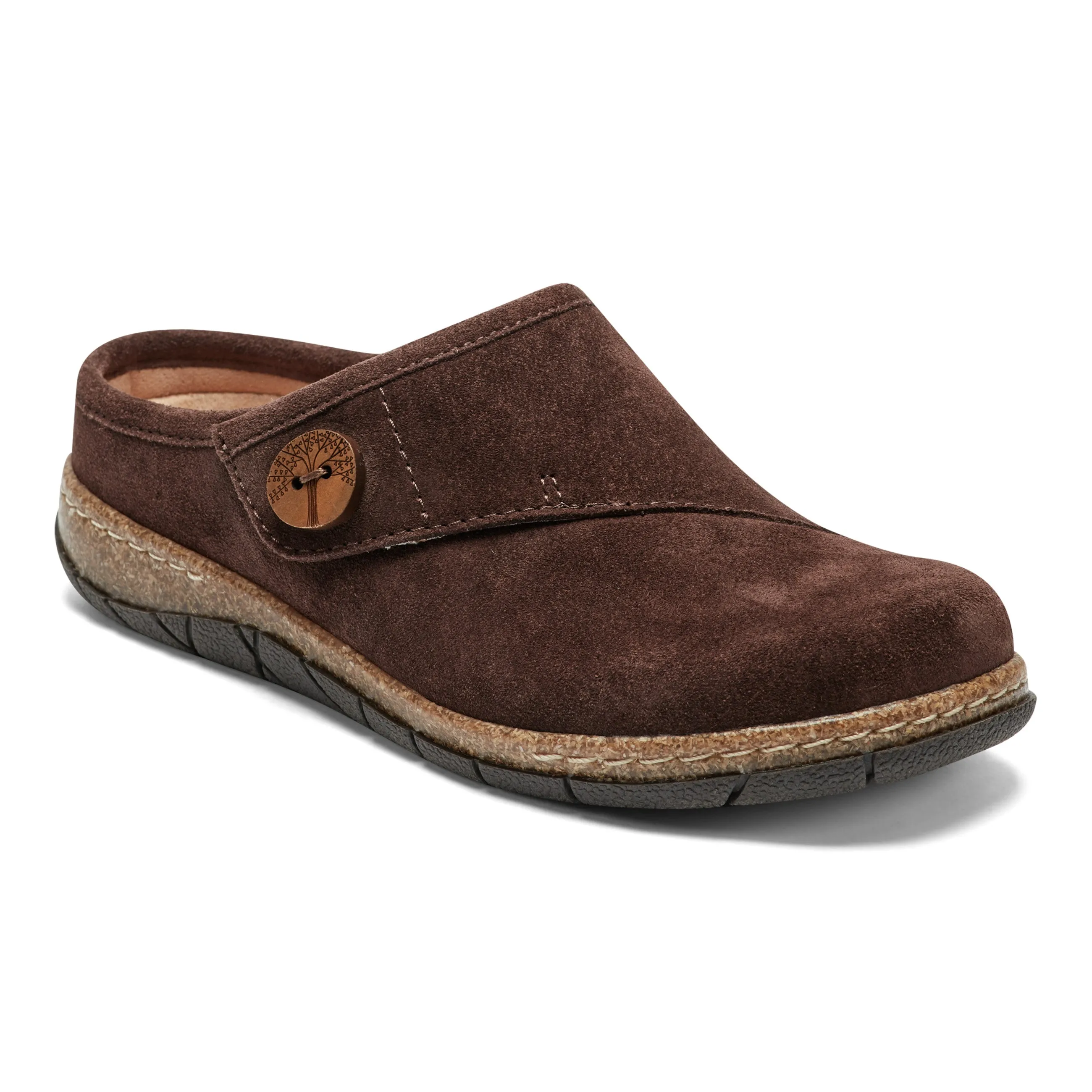 Ezra Round Toe Casual Slip-on Flat Clogs Chic Fit